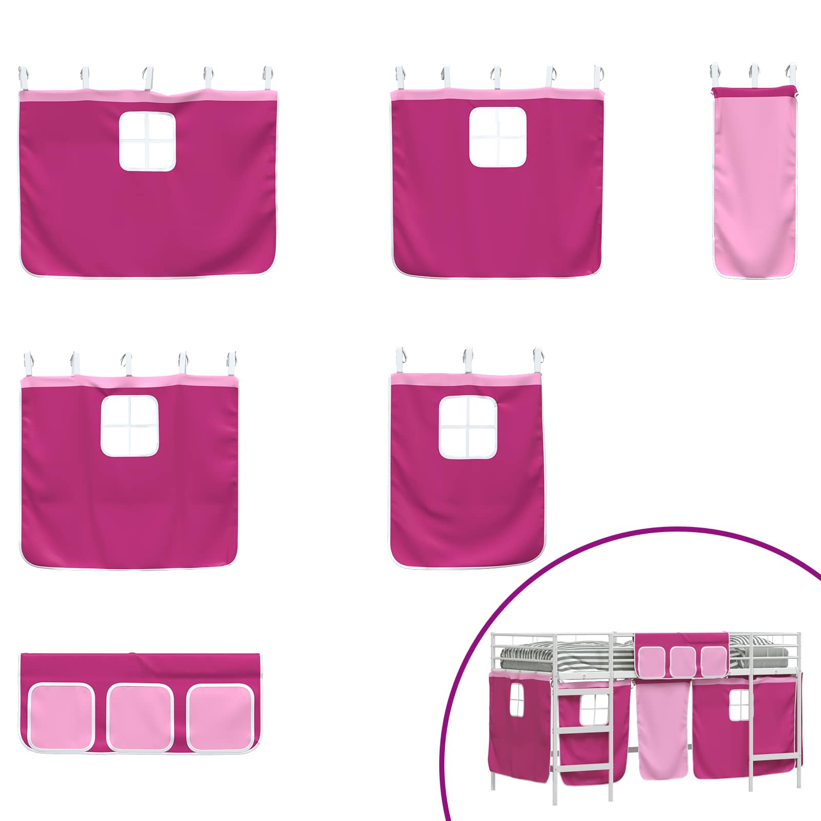 Σκελετός Κρεβατιού Υψίστης για Παιδιά με Κουρτίνες - Pakobazaar