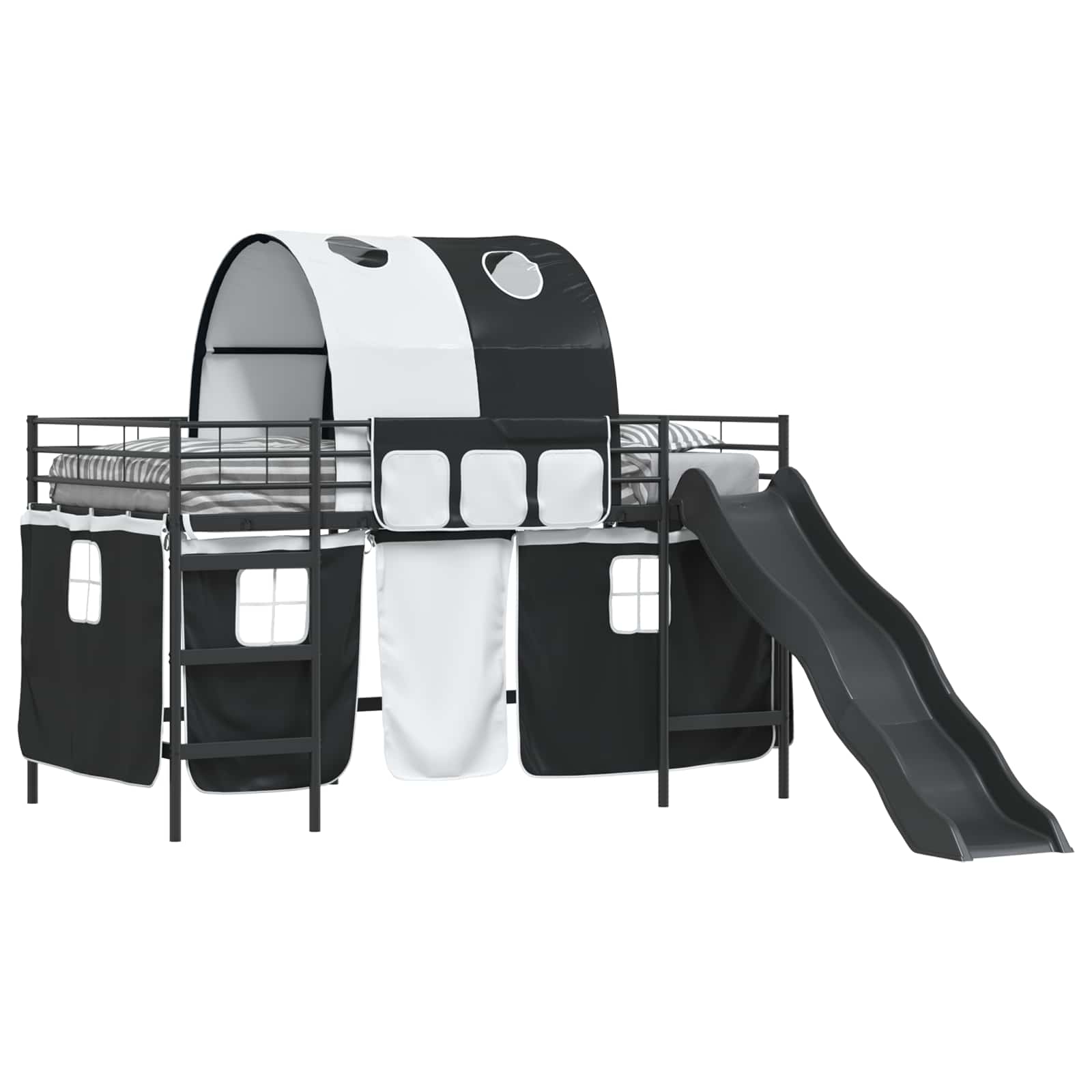 Κρεβάτι κουκέτας για παιδιά Μαύρο 90 x 200 cm Μέταλλο - Pakobazaar