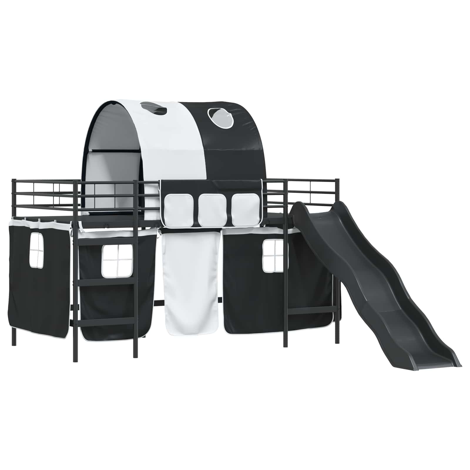 Κρεβάτι κουκέτας για παιδιά Μαύρο 90 x 200 cm Μέταλλο - Pakobazaar