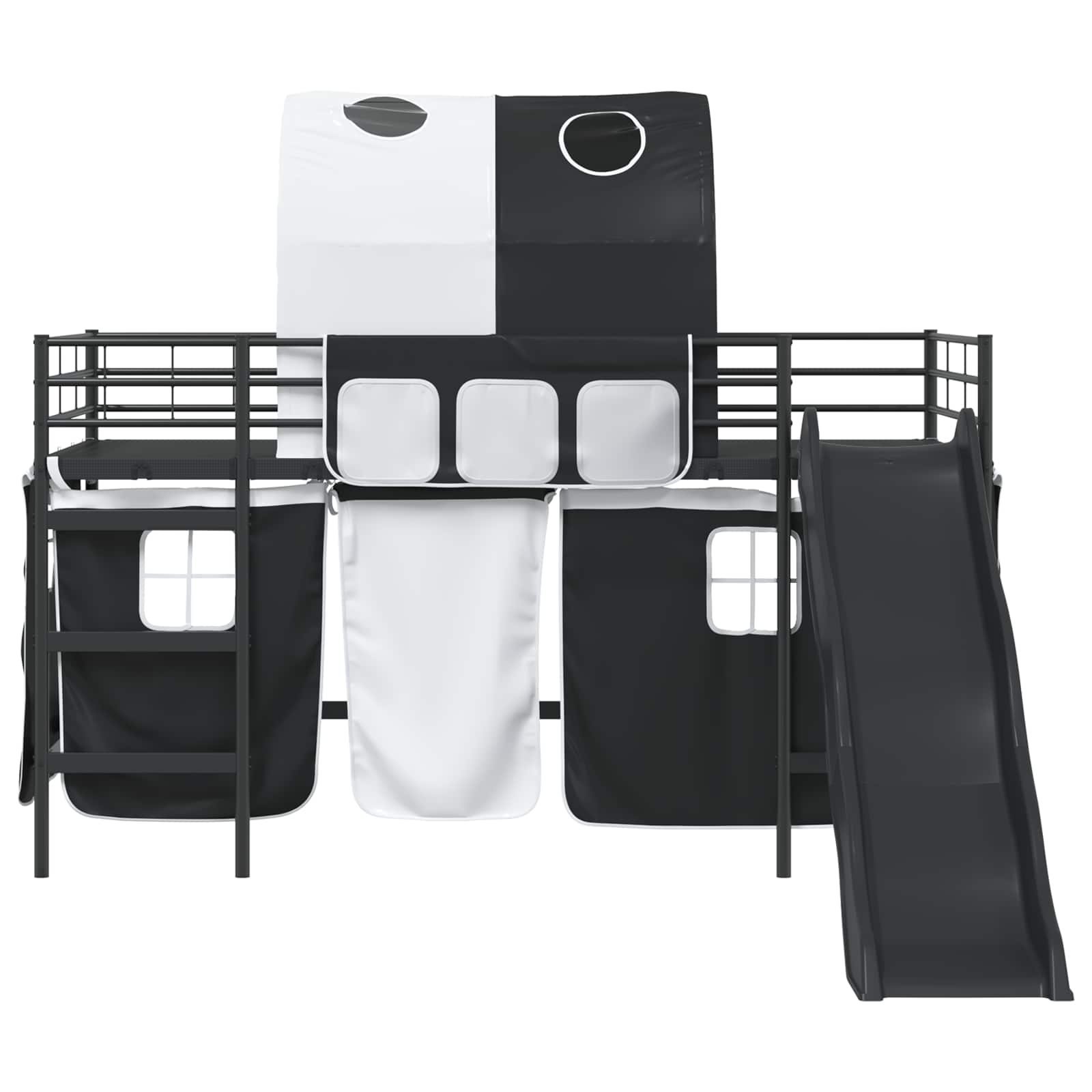 Κρεβάτι κουκέτας για παιδιά Μαύρο 90 x 200 cm Μέταλλο - Pakobazaar