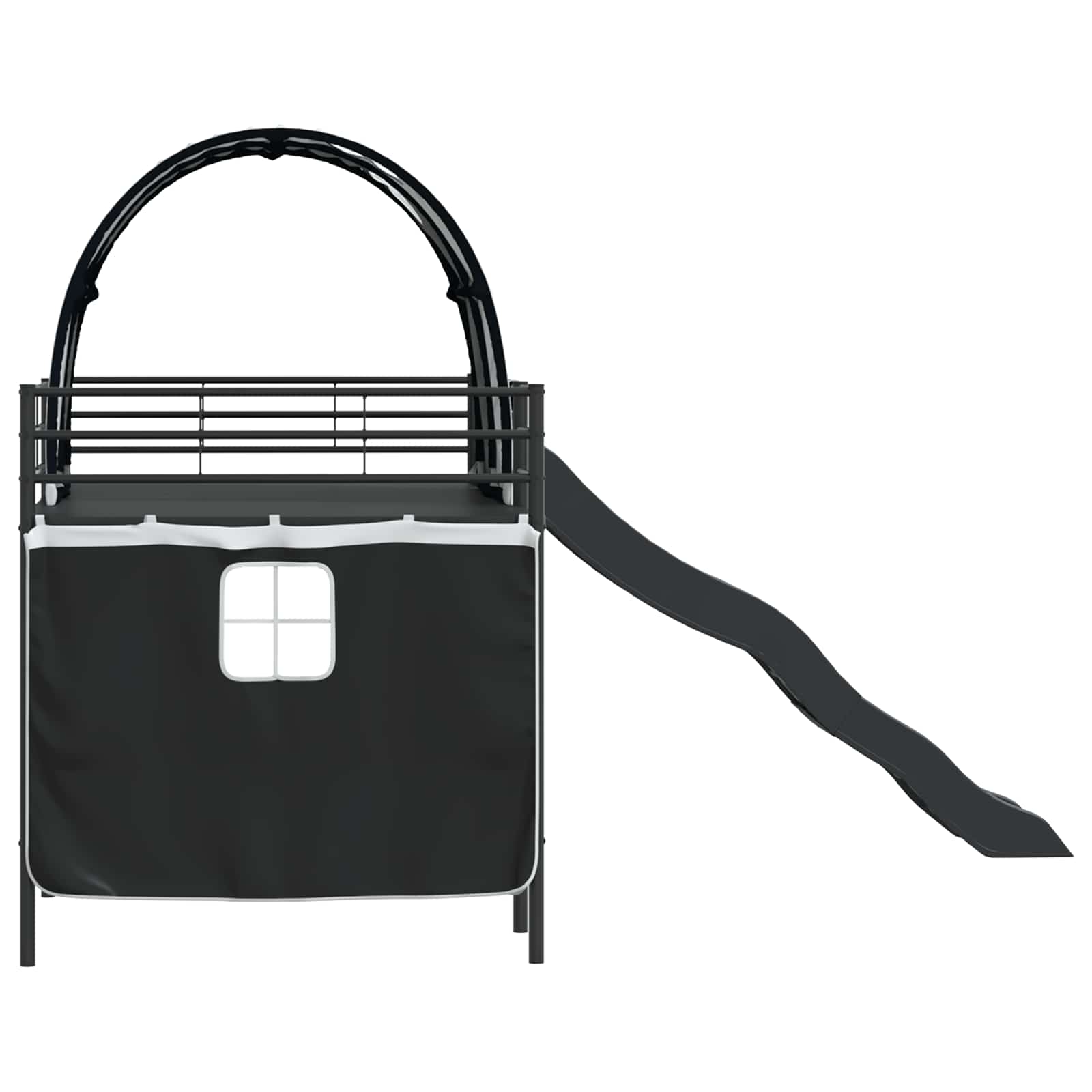 Κρεβάτι κουκέτας για παιδιά Μαύρο 90 x 200 cm Μέταλλο - Pakobazaar