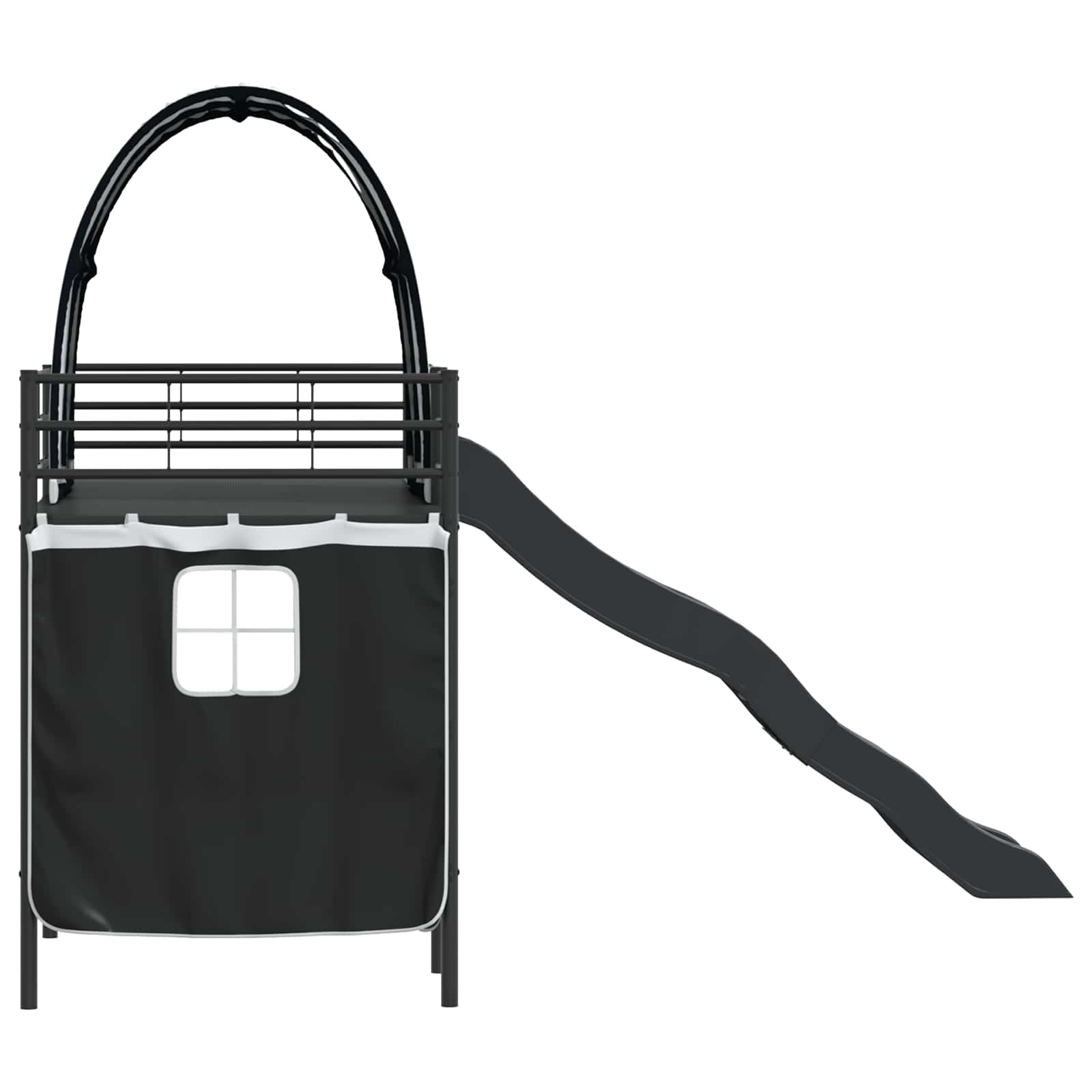 Κρεβάτι κουκέτας για παιδιά Μαύρο 99,5 x 190 εκ. Μέταλλο - Pakobazaar