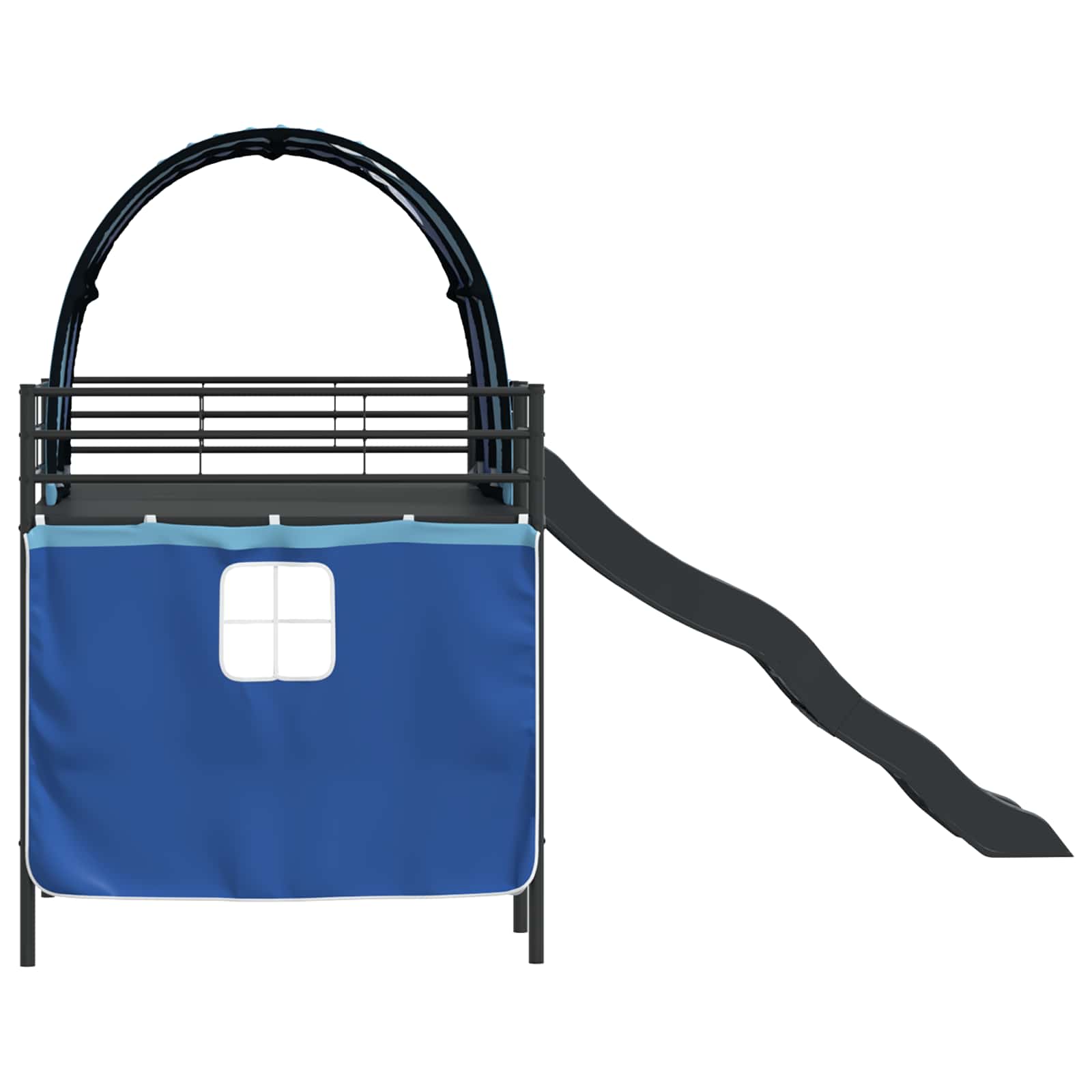 Κρεβάτι κουκέτας για παιδιά Μαύρο και μπλε 90 x 200 cm Μέταλλο - Pakobazaar