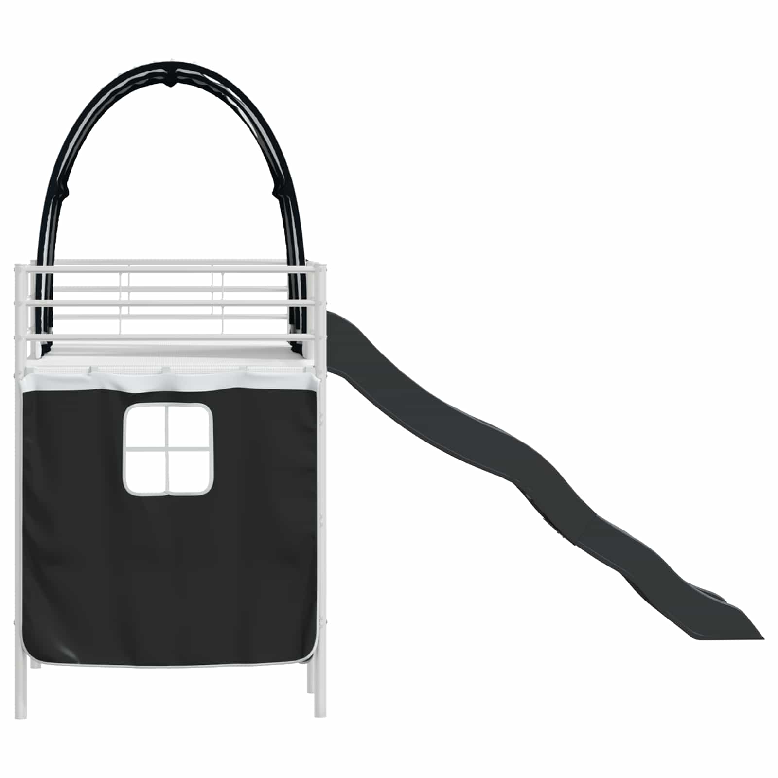 Κρεβάτι κουκέτας για παιδιά Λευκό και Μαύρο 90 x 190 cm Μέταλλο - Pakobazaar