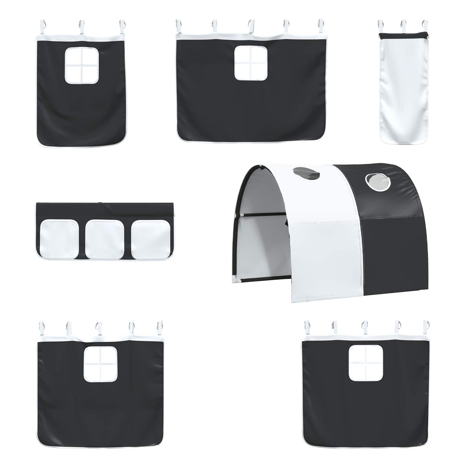 Κρεβάτι κουκέτας για παιδιά Λευκό και Μαύρο 90 x 200 cm Μέταλλο - Pakobazaar