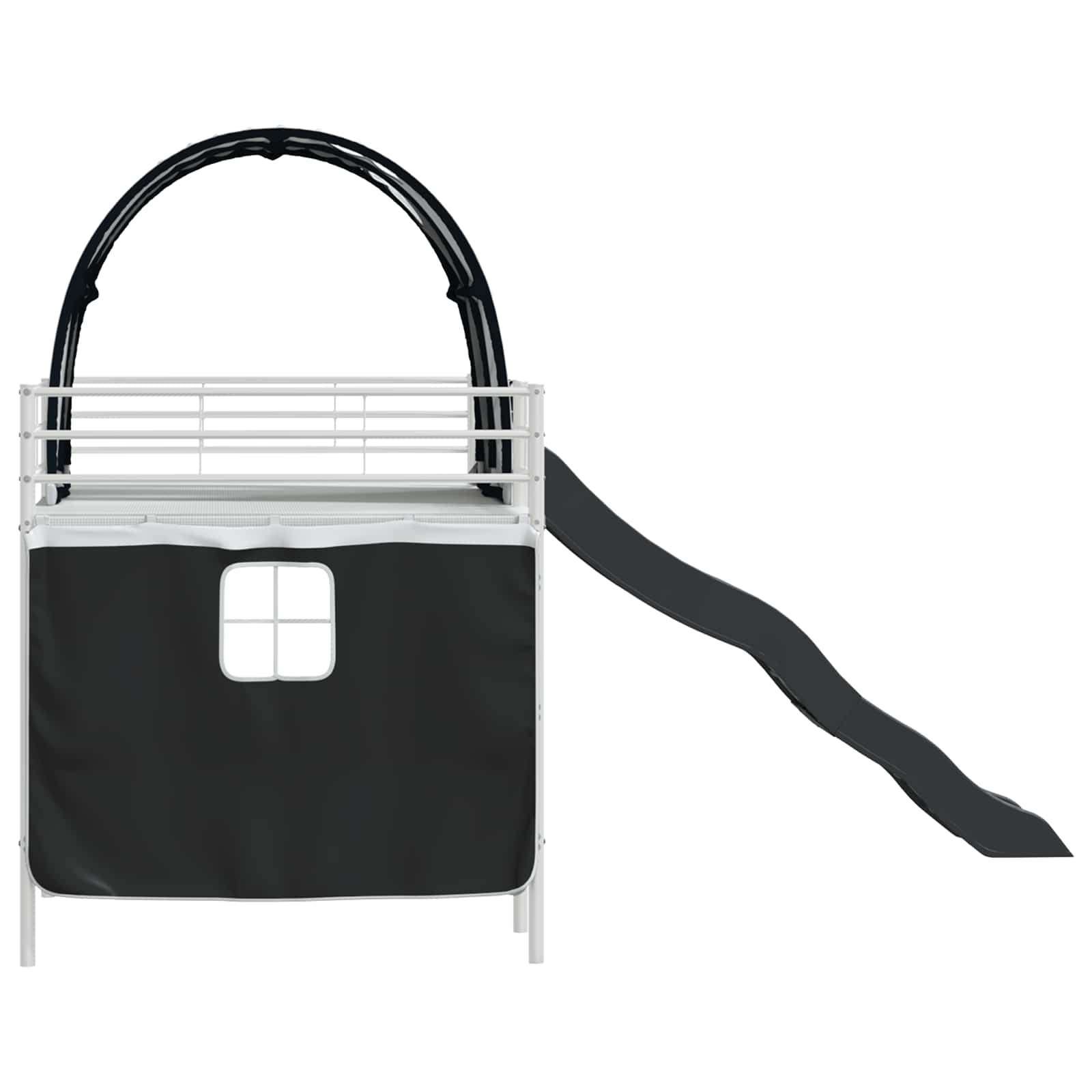 Κρεβάτι κουκέτας για παιδιά Λευκό και Μαύρο 90 x 200 cm Μέταλλο - Pakobazaar