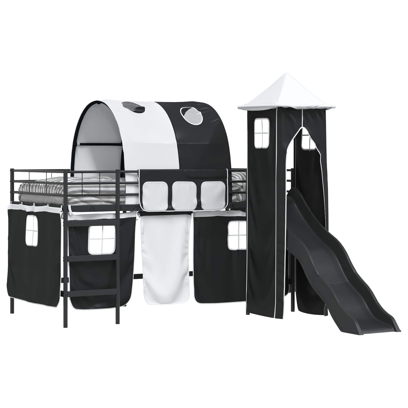 Κρεβάτι κουκέτας για παιδιά Μαύρο 99,5 x 200 εκ. Μέταλλο - Pakobazaar