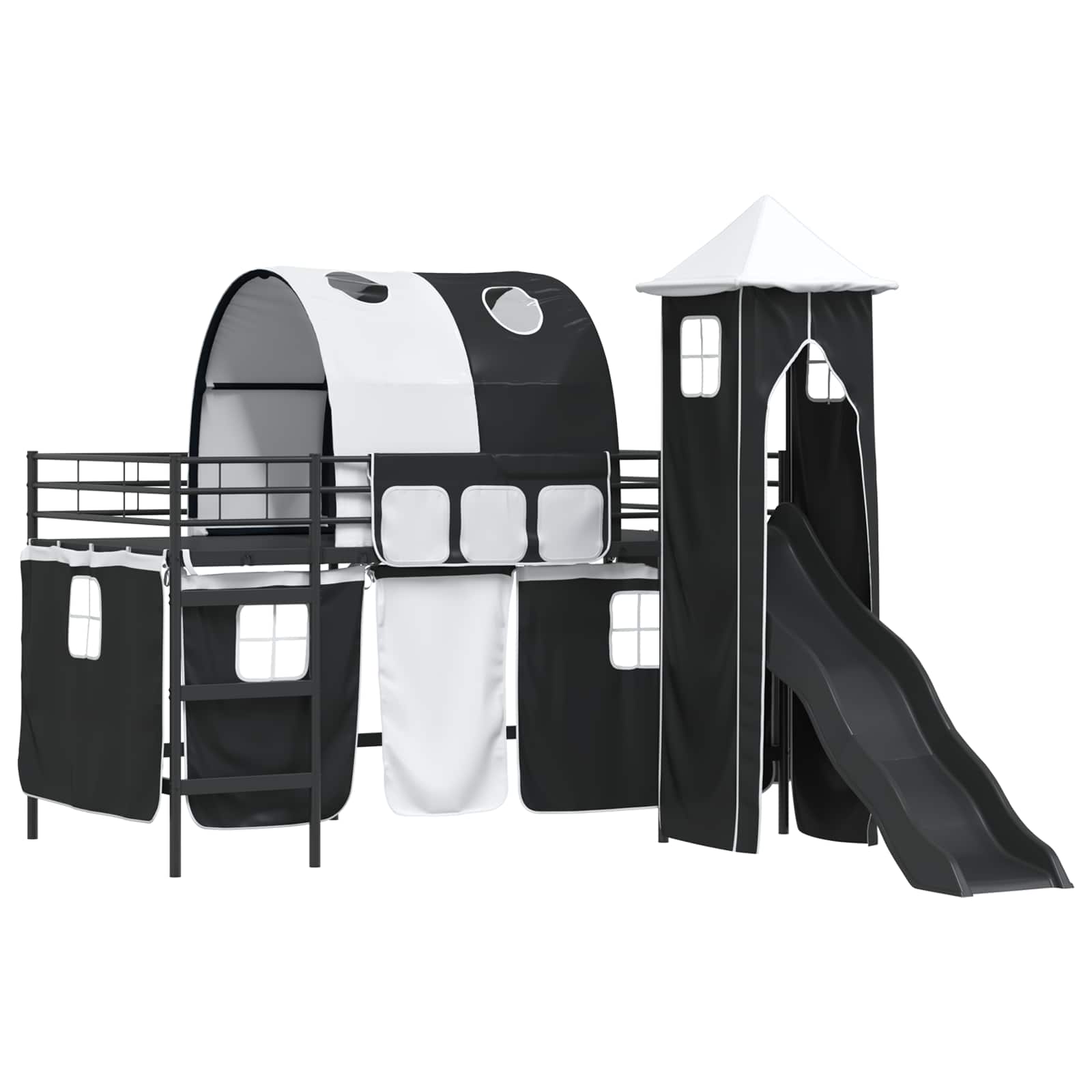 Κρεβάτι κουκέτας για παιδιά Μαύρο 99,5 x 200 εκ. Μέταλλο - Pakobazaar