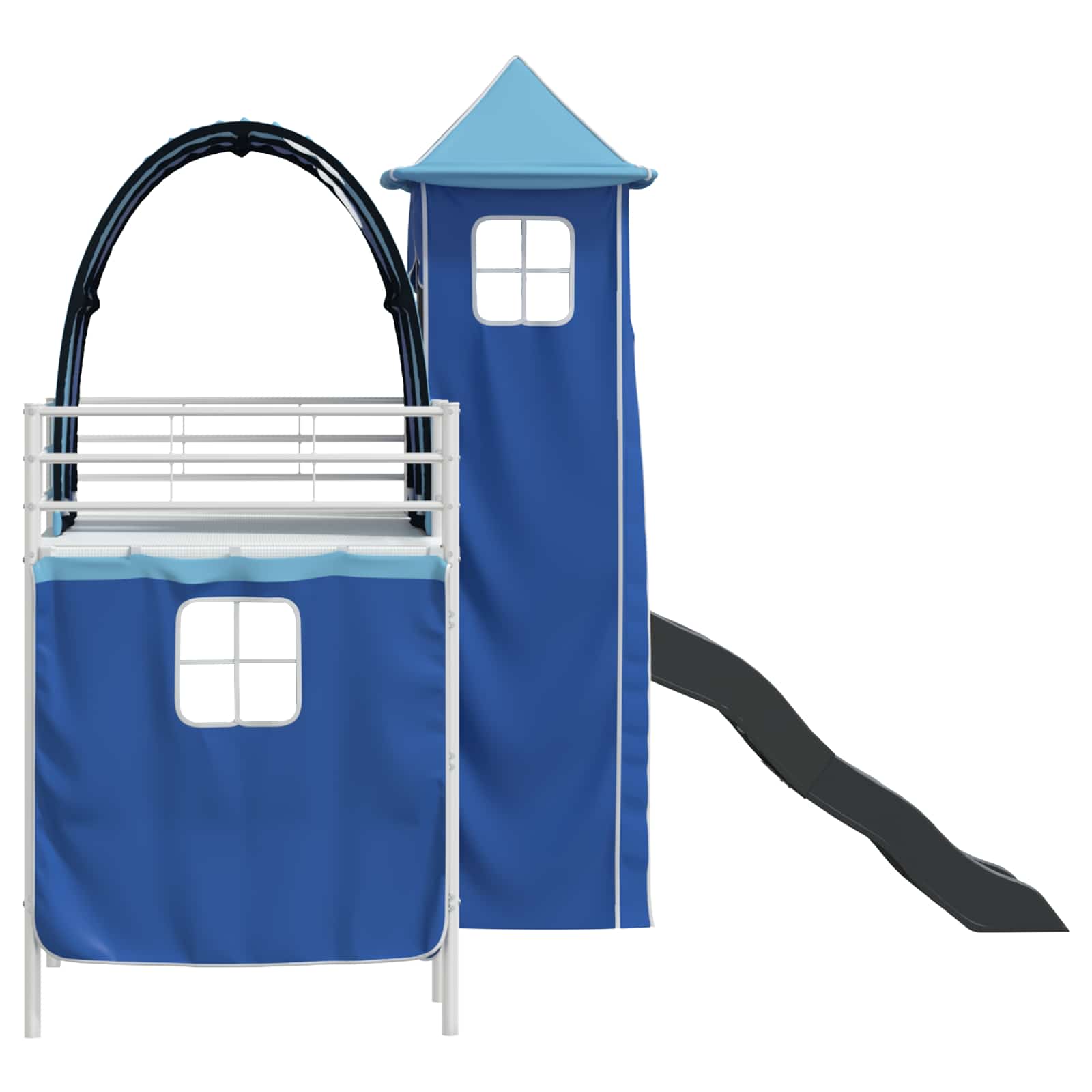 Κρεβάτι κουκέτας για παιδιά Λευκό και Μπλε 90 x 190 cm Μέταλλο - Pakobazaar