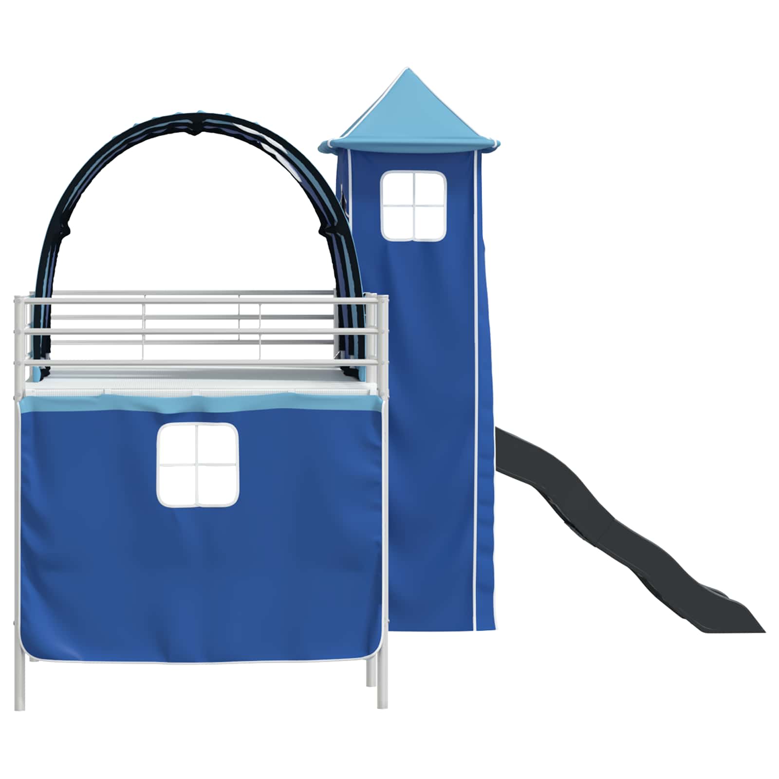 Κρεβάτι κουκέτας για παιδιά Λευκό και Μπλε 90 x 200 cm Μέταλλο - Pakobazaar