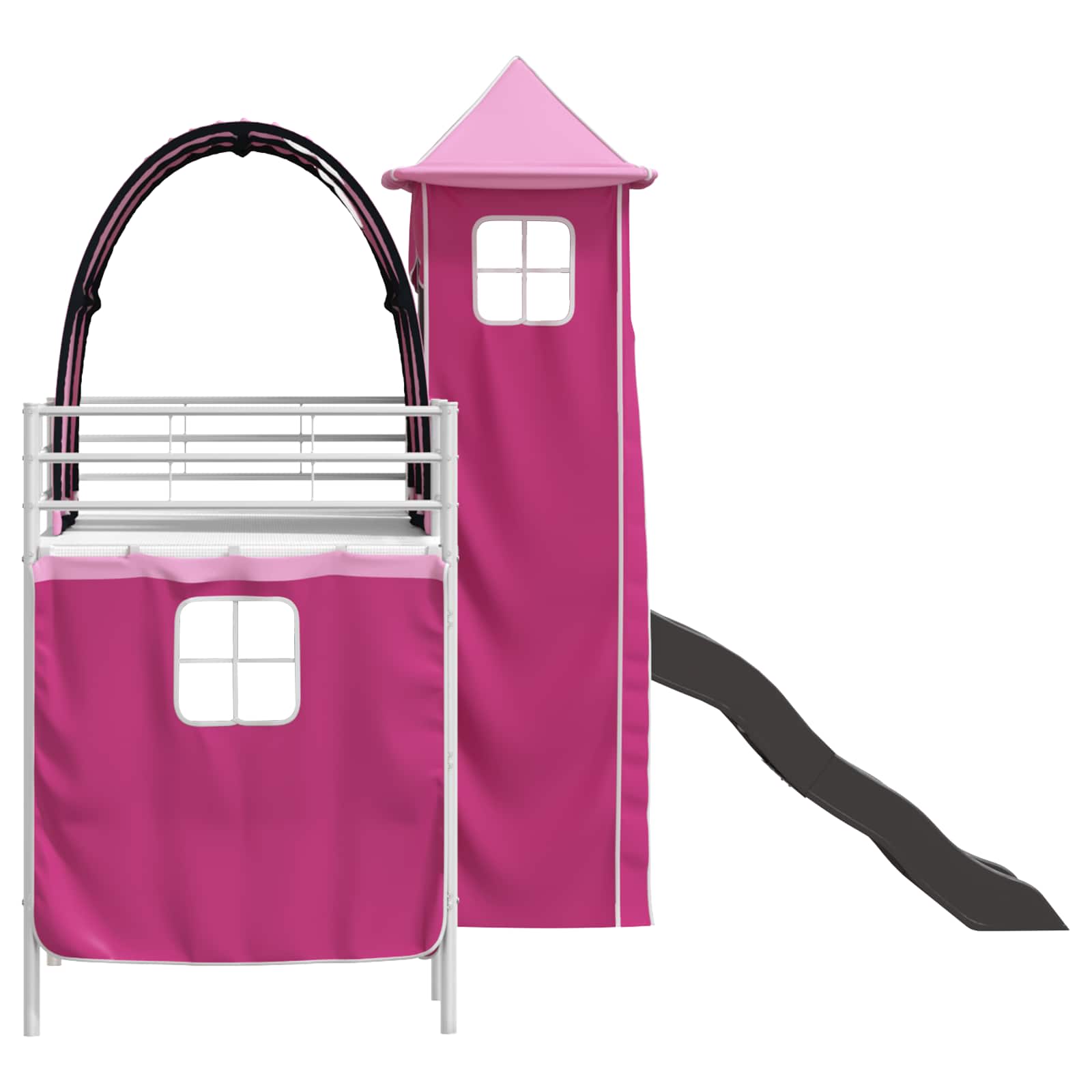 Κρεβάτι κουκέτας για παιδιά Λευκό και Ρόζ 74,5 x 190 εκ. - Pakobazaar