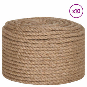 Σχοινί γιούτας 10 pcs 2 mm Φυσικό 100% Τζούτα Tossa - Pakobazaar