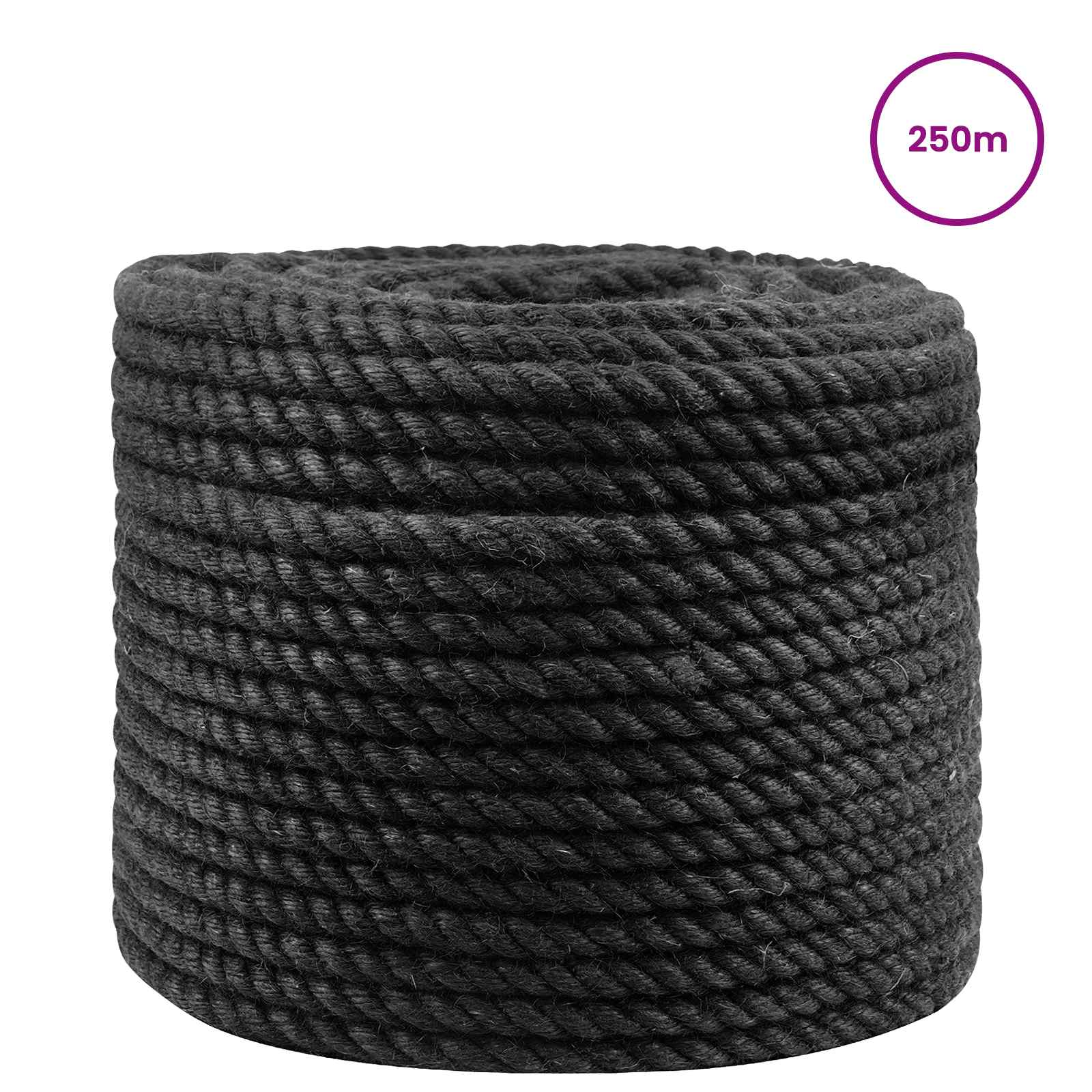Σχοινί Από Τζute 12 Μαύρο 100% Τζούτα Tossa - Pakobazaar