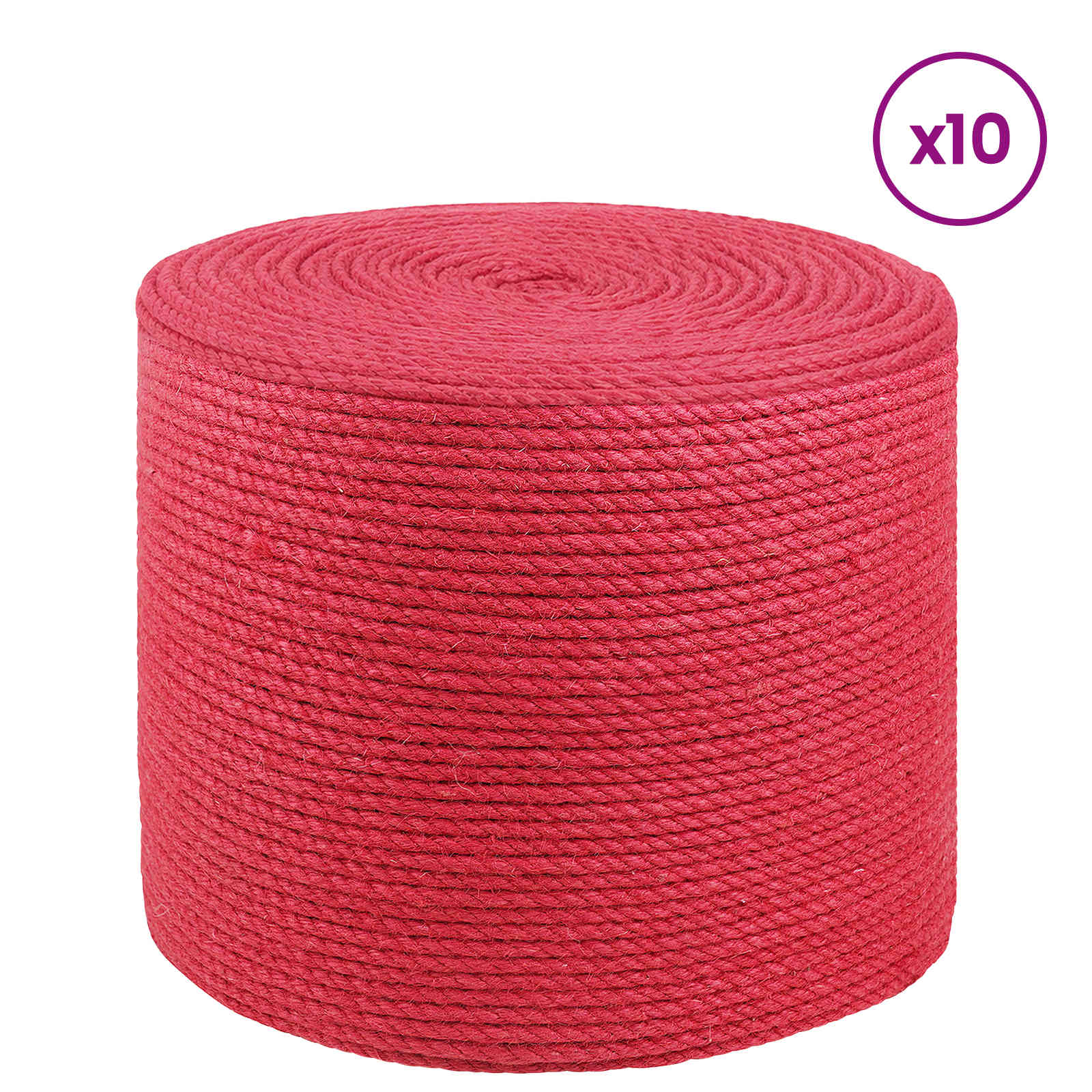 Σχοινί Από Τζute 10 pcs Κόκκινο 100% Τζούτα Tossa