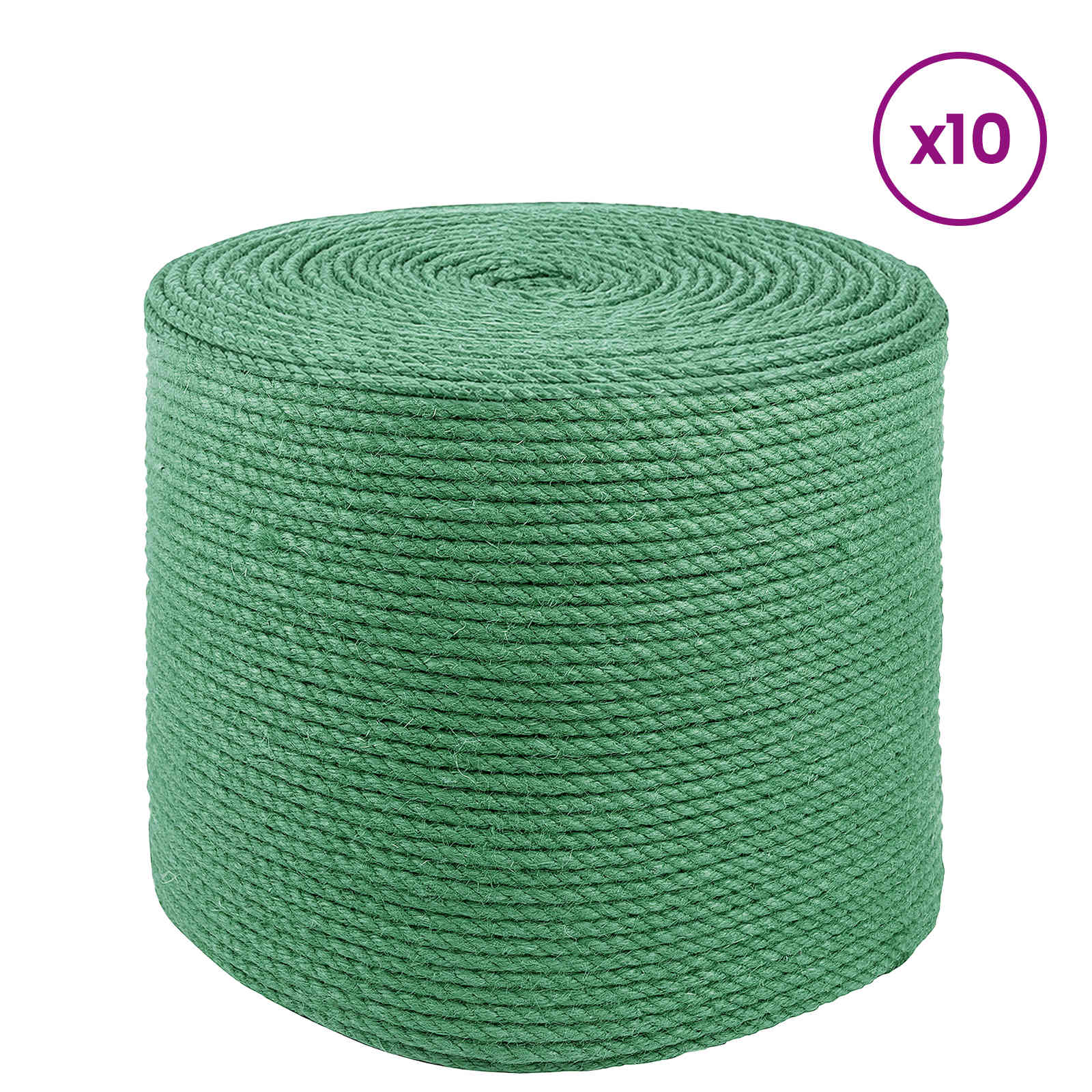 Σχοινί Από Τζute 10 pcs Πράσινο 100% Τζούτα Tossa