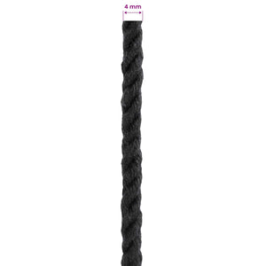 Σχοινί Μαύρο 0,4 x 0,4 x 10000 εκ Βαμβάκι - Pakobazaar