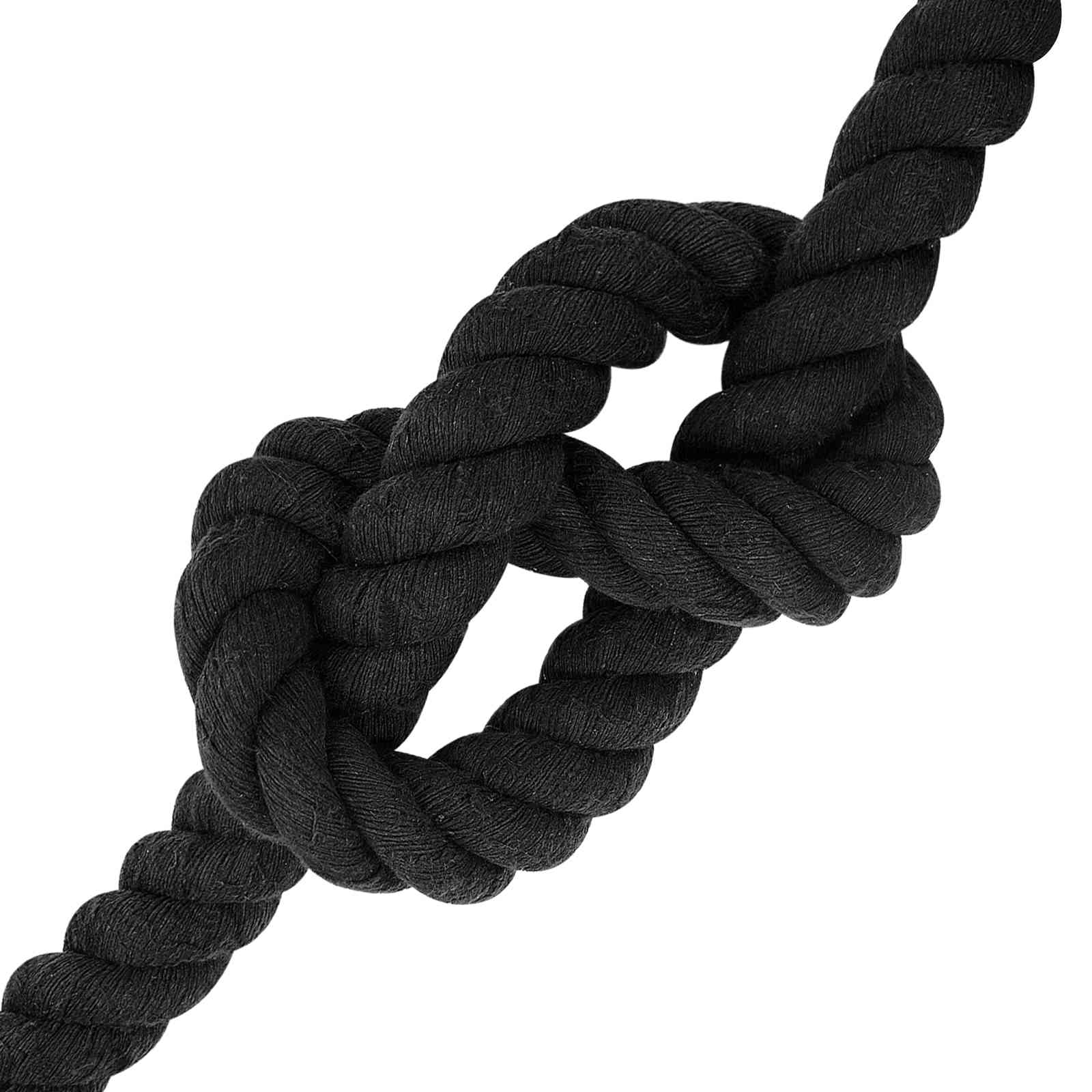 Σχοινί Μαύρο 3,6 x 3,6 x 2500 εκ Βαμβάκι - Pakobazaar