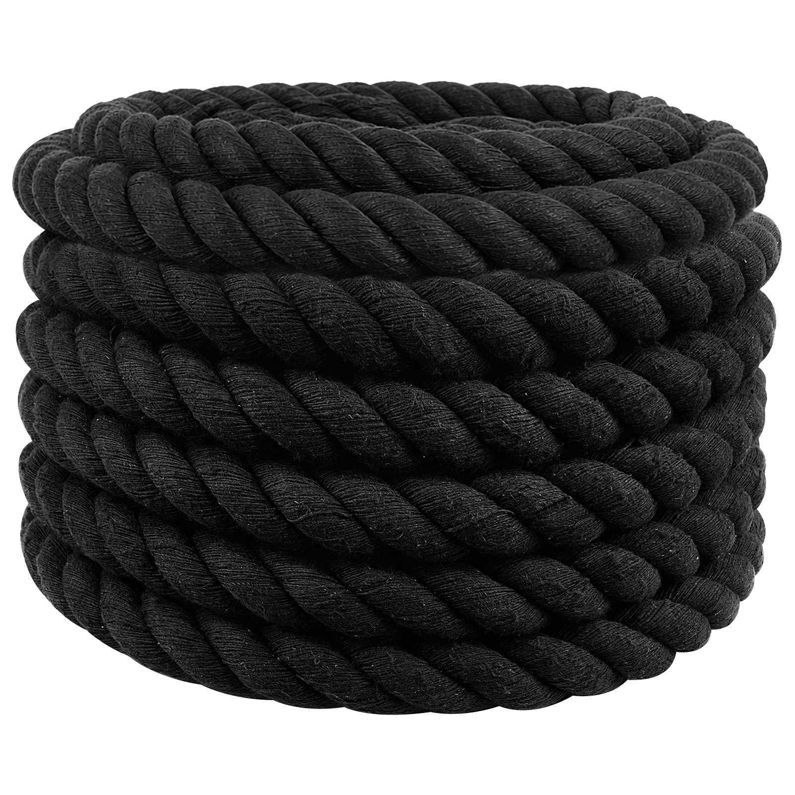 Σχοινί Μαύρο 3,6 x 3,6 x 2500 εκ Βαμβάκι - Pakobazaar