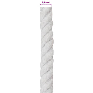 Σχοινί Λευκό 0,8 x 0,8 x 25000 εκ Βαμβάκι - Pakobazaar
