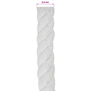 Σχοινί Λευκό 2,4 x 2,4 x 2500 εκ Βαμβάκι - Pakobazaar