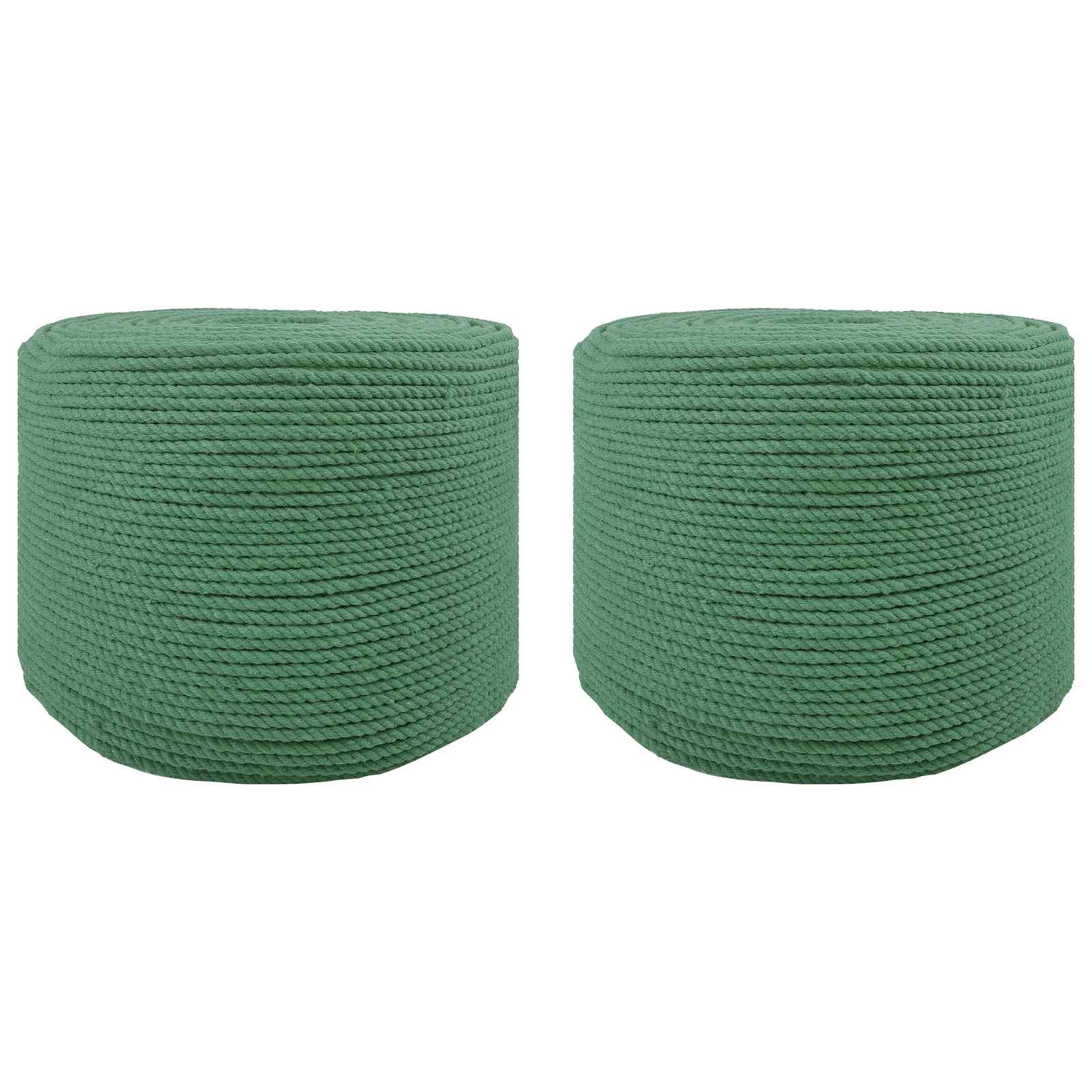Cotton Twine 2 τμχ. 2 mm 100 m Πράσινο 100% Βαμβάκι