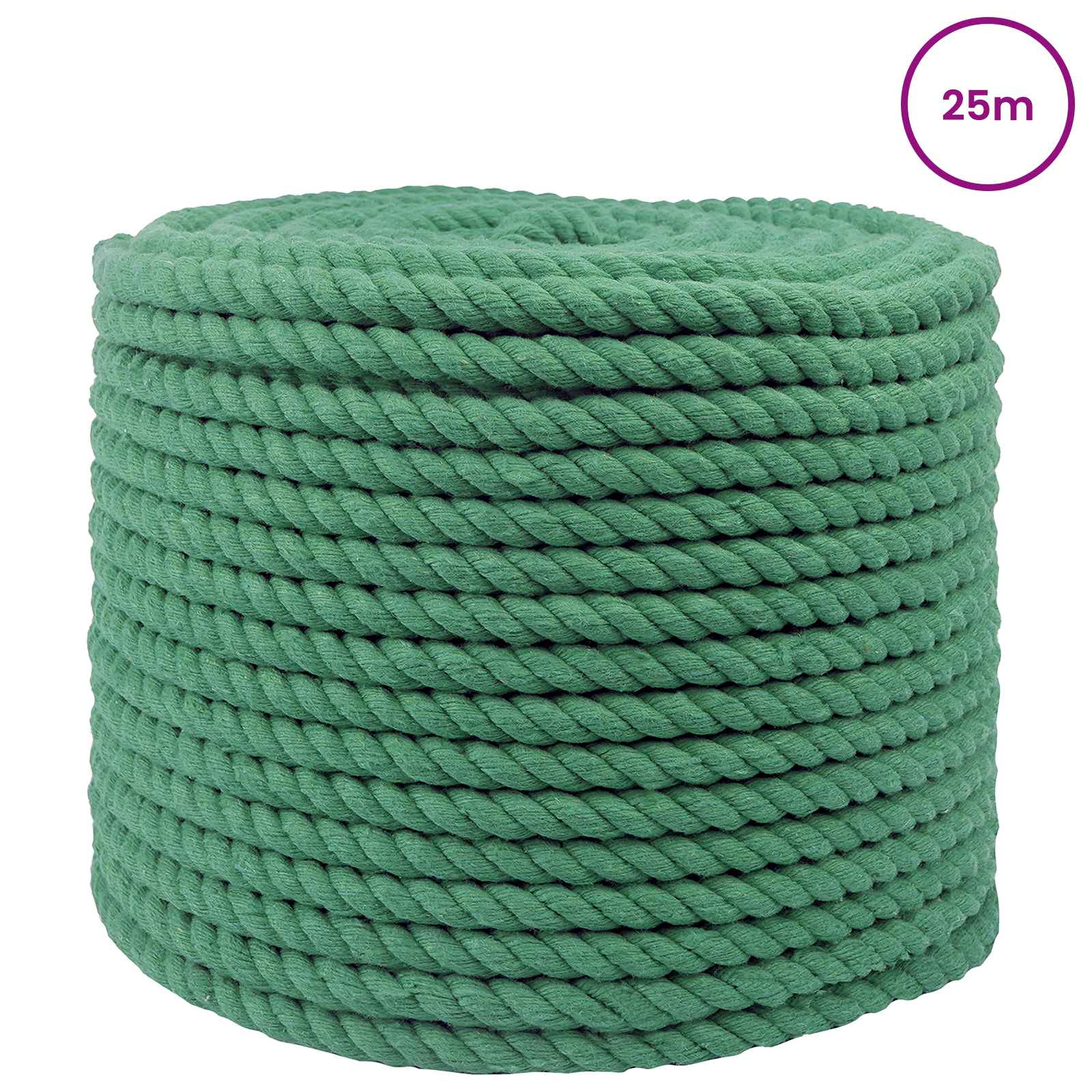 Σχοινί Πράσινο 1,2 x 1,2 x 2500 εκ Βαμβάκι