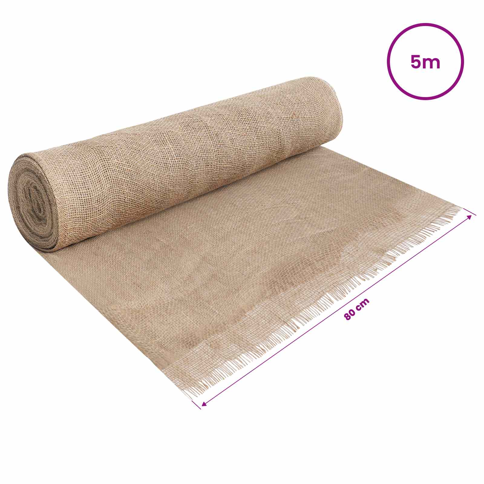 Ρολό από Τζute Φυσικό 160 x 500 cm - Pakobazaar