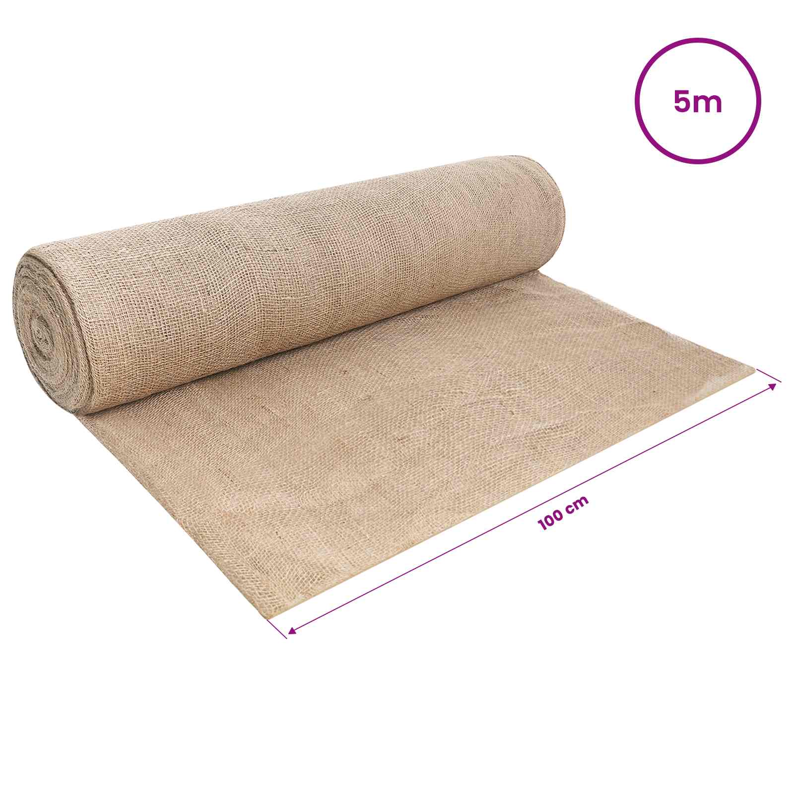 Ρολό από Τζute Φυσικό 200 x 500 cm - Pakobazaar