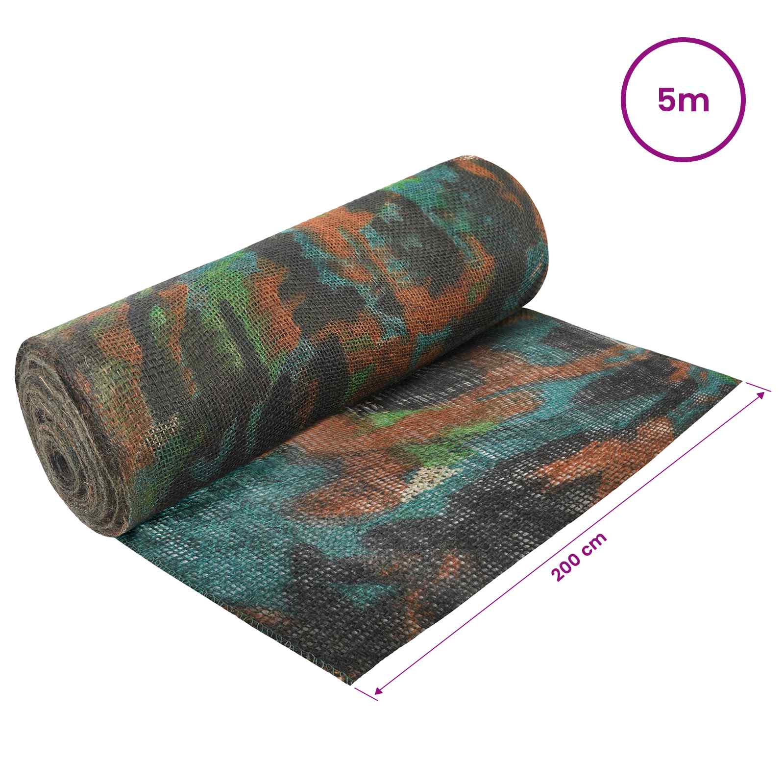 Ρολό από Τζute Παραλλαγή 200 x 500 cm - Pakobazaar