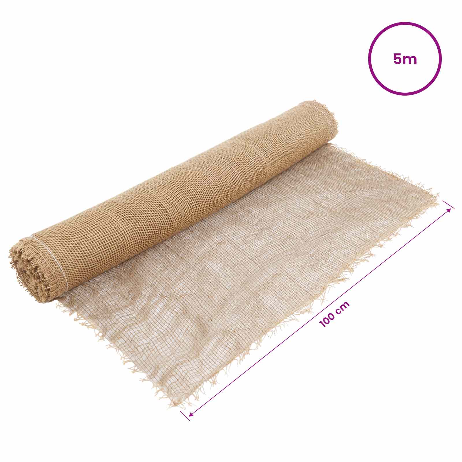 Ρολό από Τζute Φυσικό 100 x 500 cm