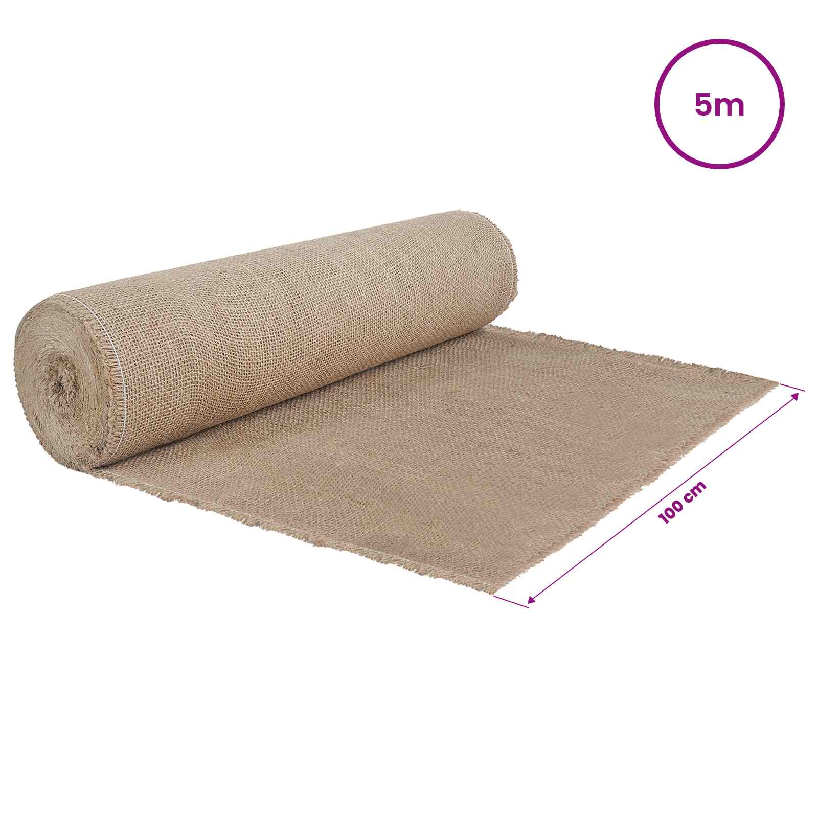 Ρολό από Τζute Φυσικό 100 x 500 cm - Pakobazaar