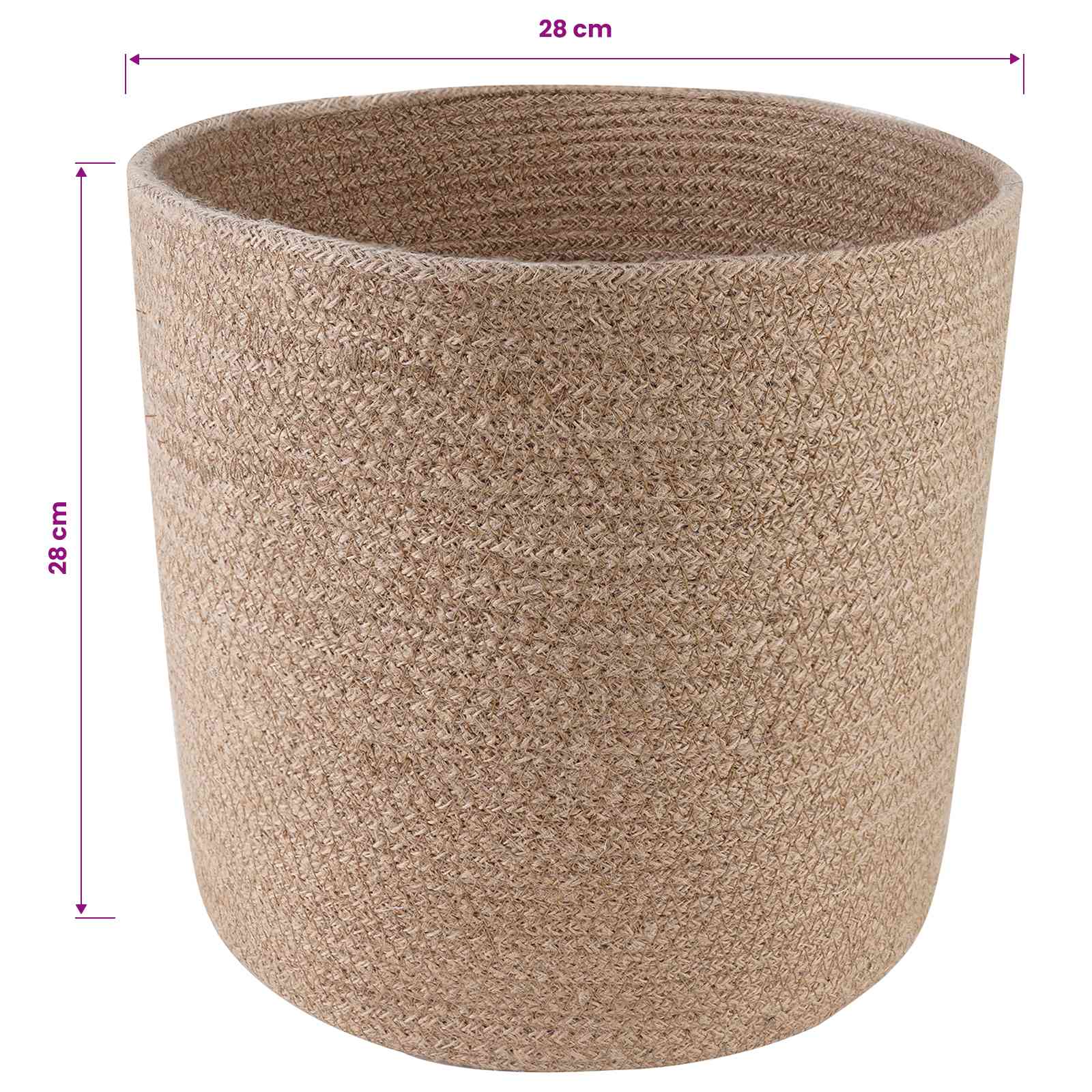 Σετ Γλαστρών 2 pcs Φυσικό Ø 28 x 28 εκ 100% Γιούτα Τοσσά - Pakobazaar