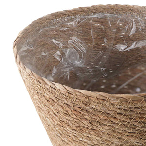 Καλάθια φυτών από θαλασσόχορτο 3 pcs Φυσικό Ø26 x 19 εκ. - Pakobazaar