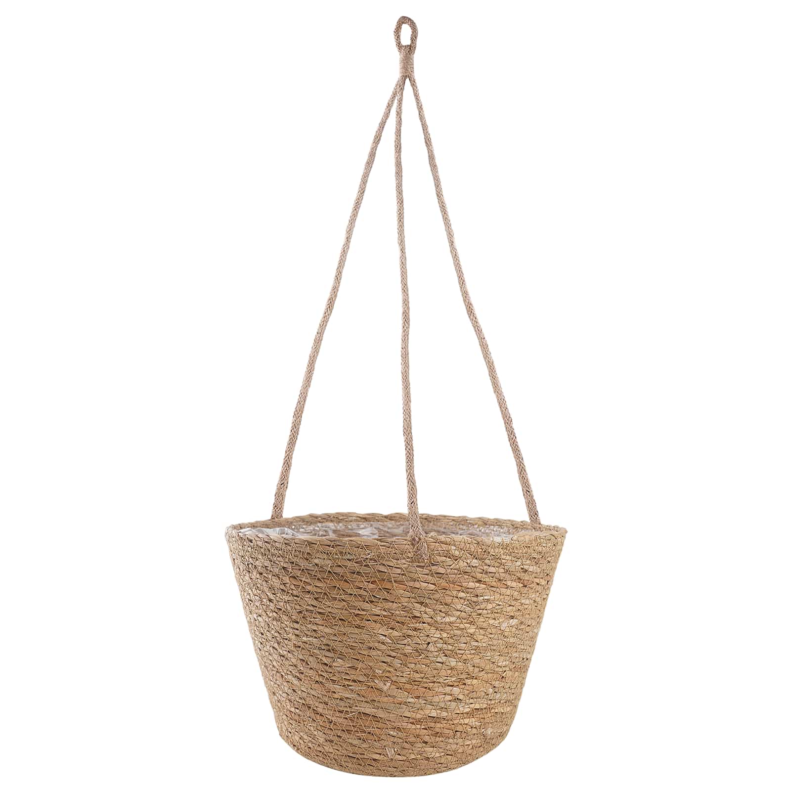 Καλάθια φυτών από θαλασσόχορτο 3 pcs Φυσικό Ø26 x 19 εκ. - Pakobazaar