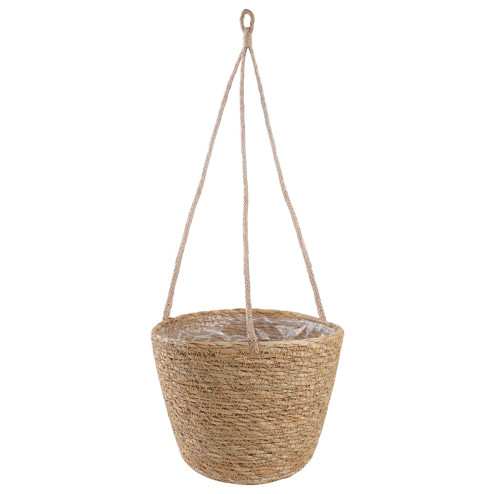 Καλάθια φυτών από θαλασσόχορτο 3 pcs Φυσικό Ø26 x 19 εκ. - Pakobazaar