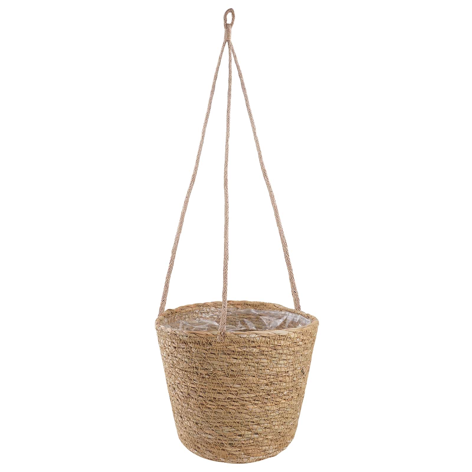 Καλάθια φυτών από θαλασσόχορτο 3 pcs Φυσικό Ø26 x 19 εκ. - Pakobazaar