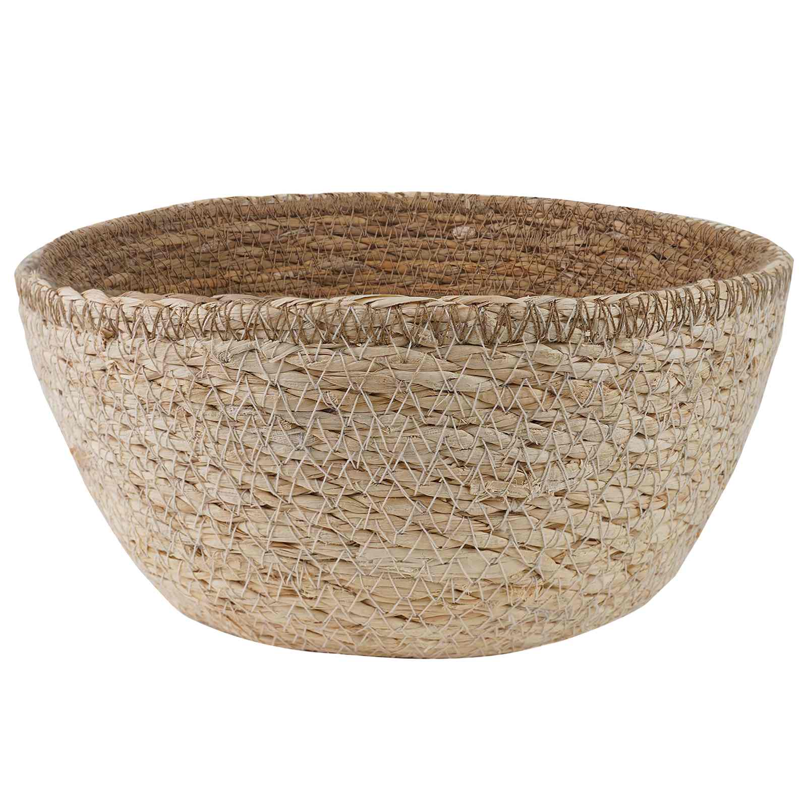 Γλάστρα με Χερούλια 2 pcs Λευκό Ø 22 x 20 cm 100% Θαλασσόχορτο - Pakobazaar