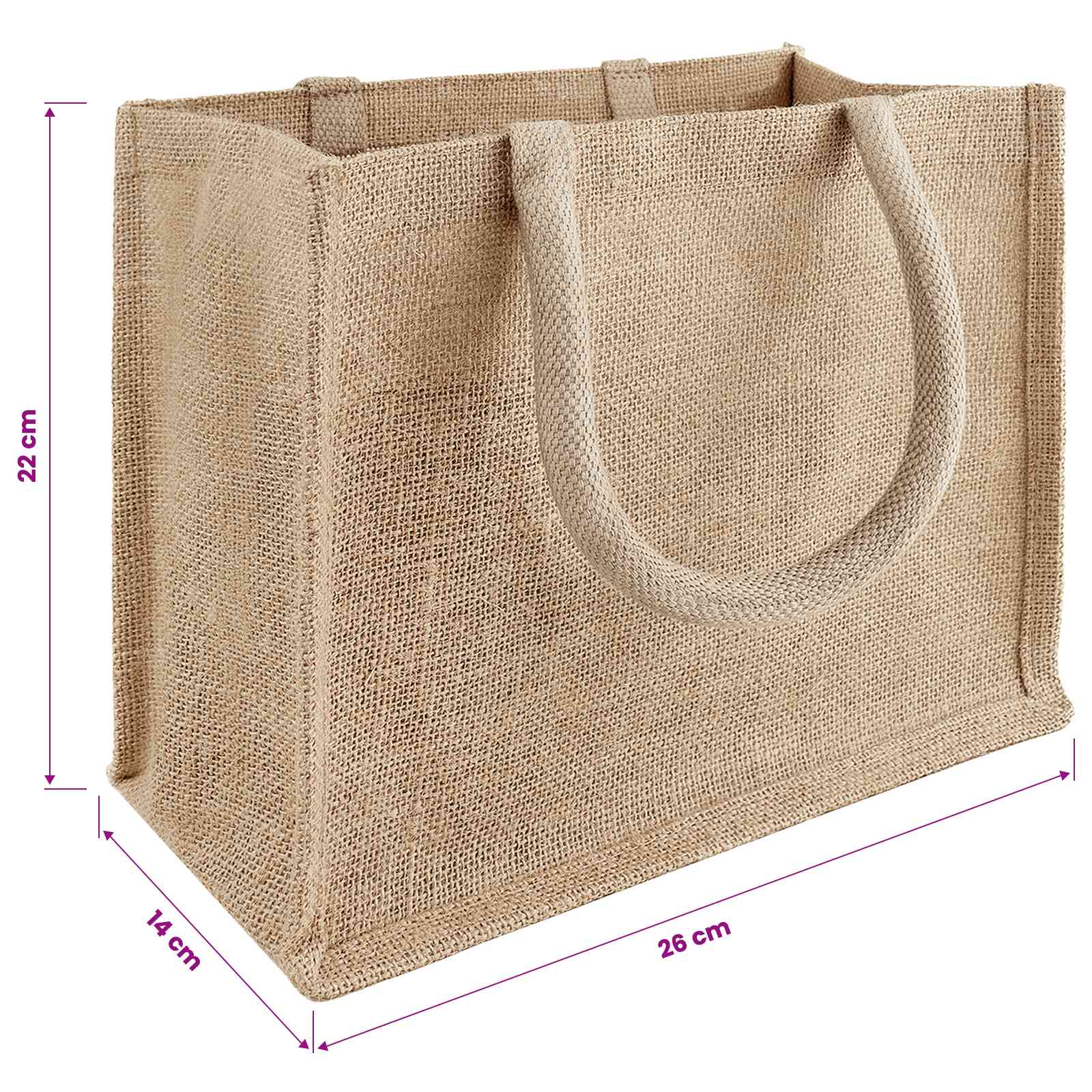 Τσάντες από γιούτα 5 pcs Φυσικό 26 x 22 x 14 εκ - Pakobazaar