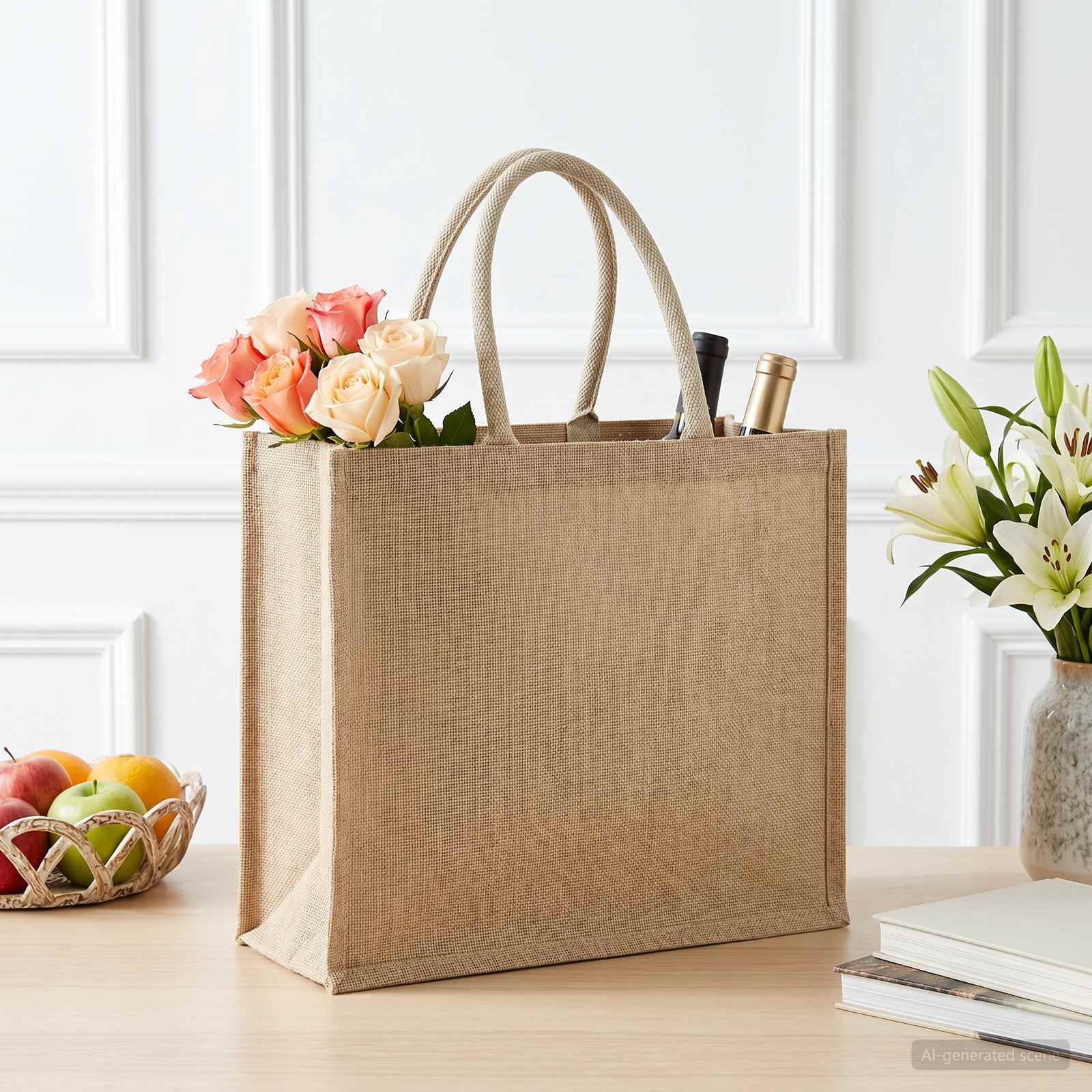 Τσάντες από γιούτα 10 pcs Φυσικό 42 x 33 x 19 εκ - Pakobazaar