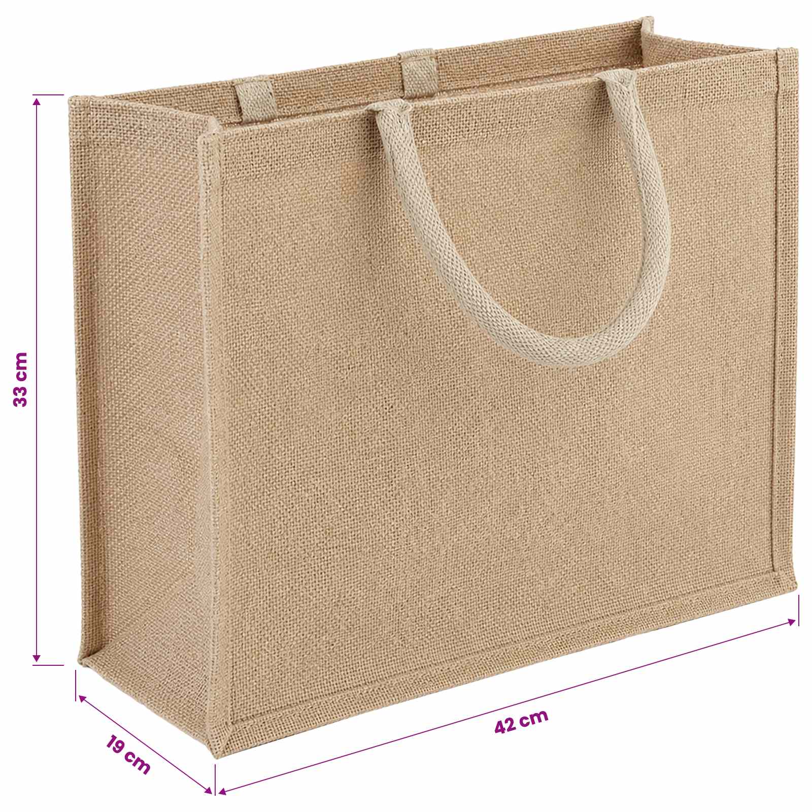 Τσάντες από γιούτα 10 pcs Φυσικό 42 x 33 x 19 εκ - Pakobazaar