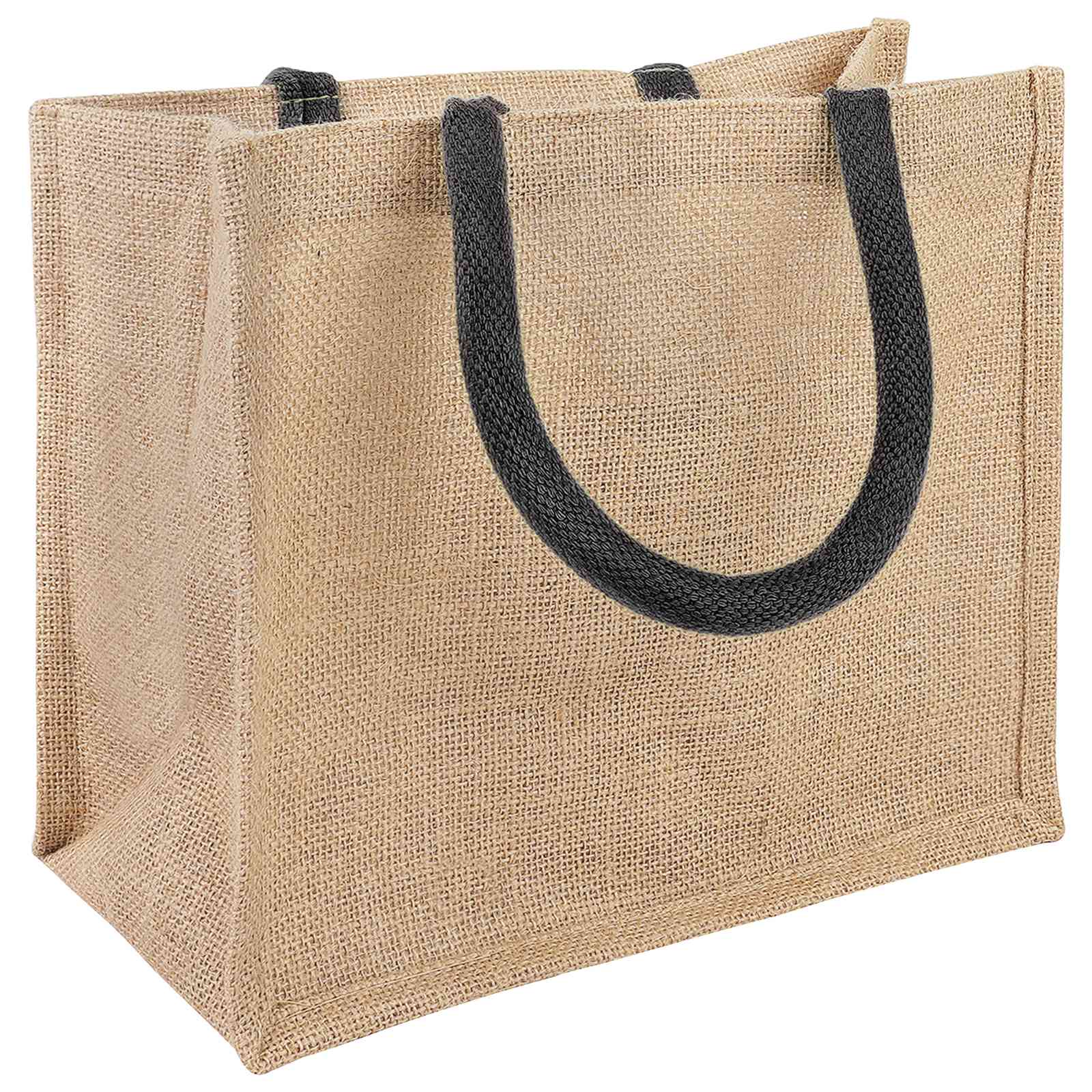 Τσάντες από γιούτα 50 pcs Φυσικό και Μαύρο 26 x 22 x 14 εκ