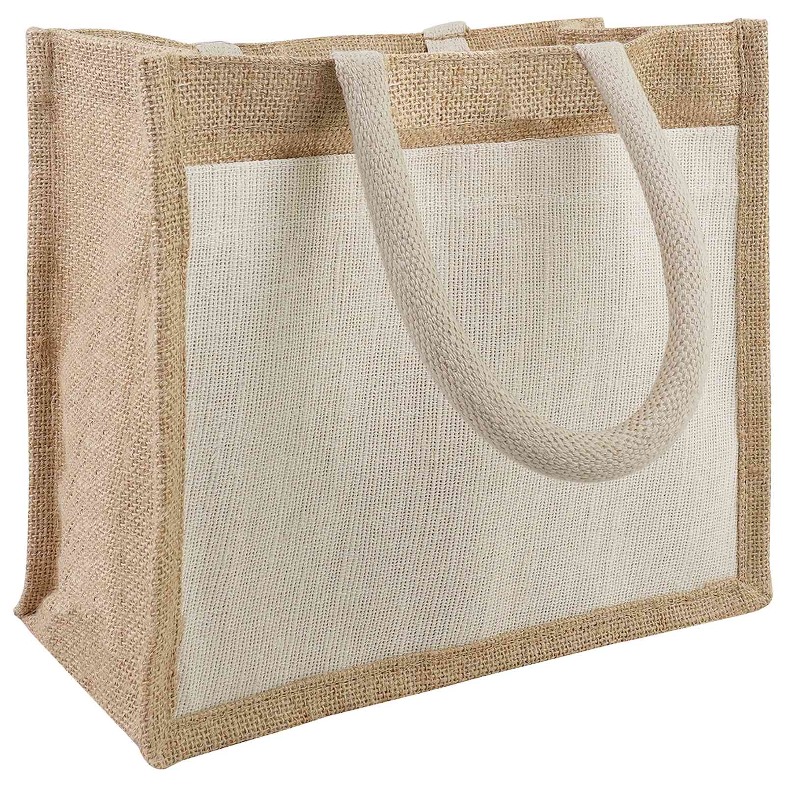 Γυναικείες τσάντες γιούτας με τσέπη 5 pcs 26 x 22 x 14 εκ - Pakobazaar