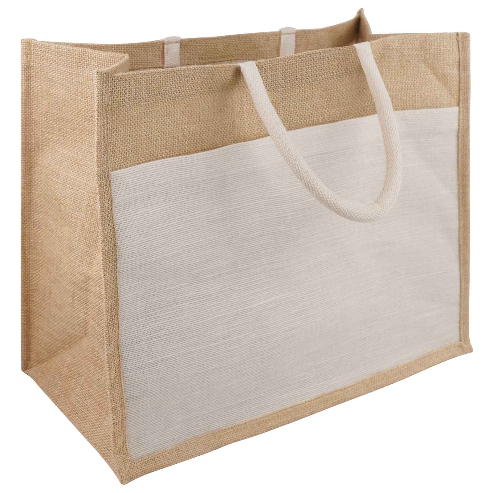 Γυναικείες τσάντες γιούτας με τσέπη 5 pcs 42 x 33 x 19 εκ
