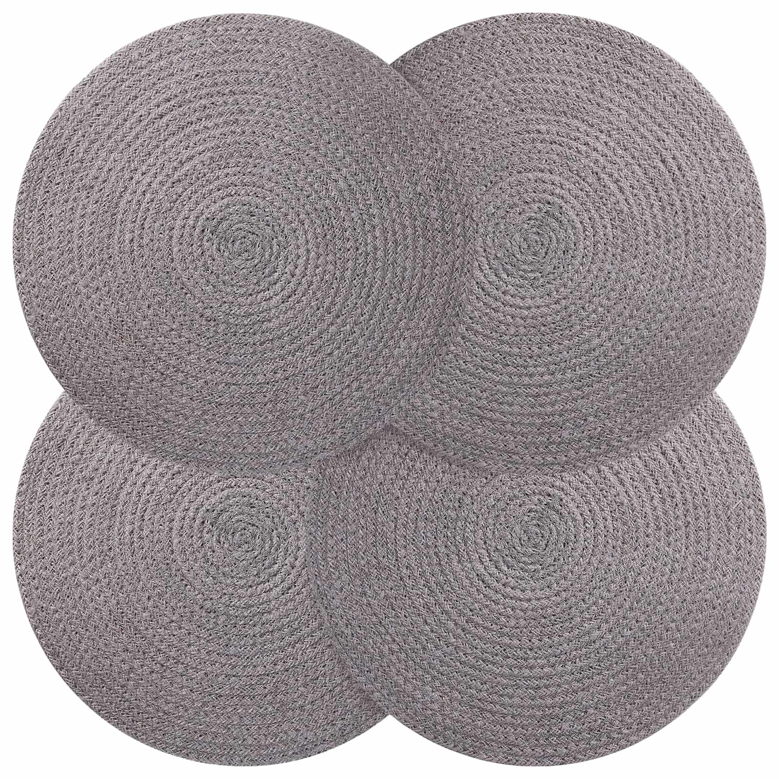 Γιούτα Σουβέρ 4 pcs Γκρι Ø 30 cm 100% Γιούτα Τοσσά - Pakobazaar