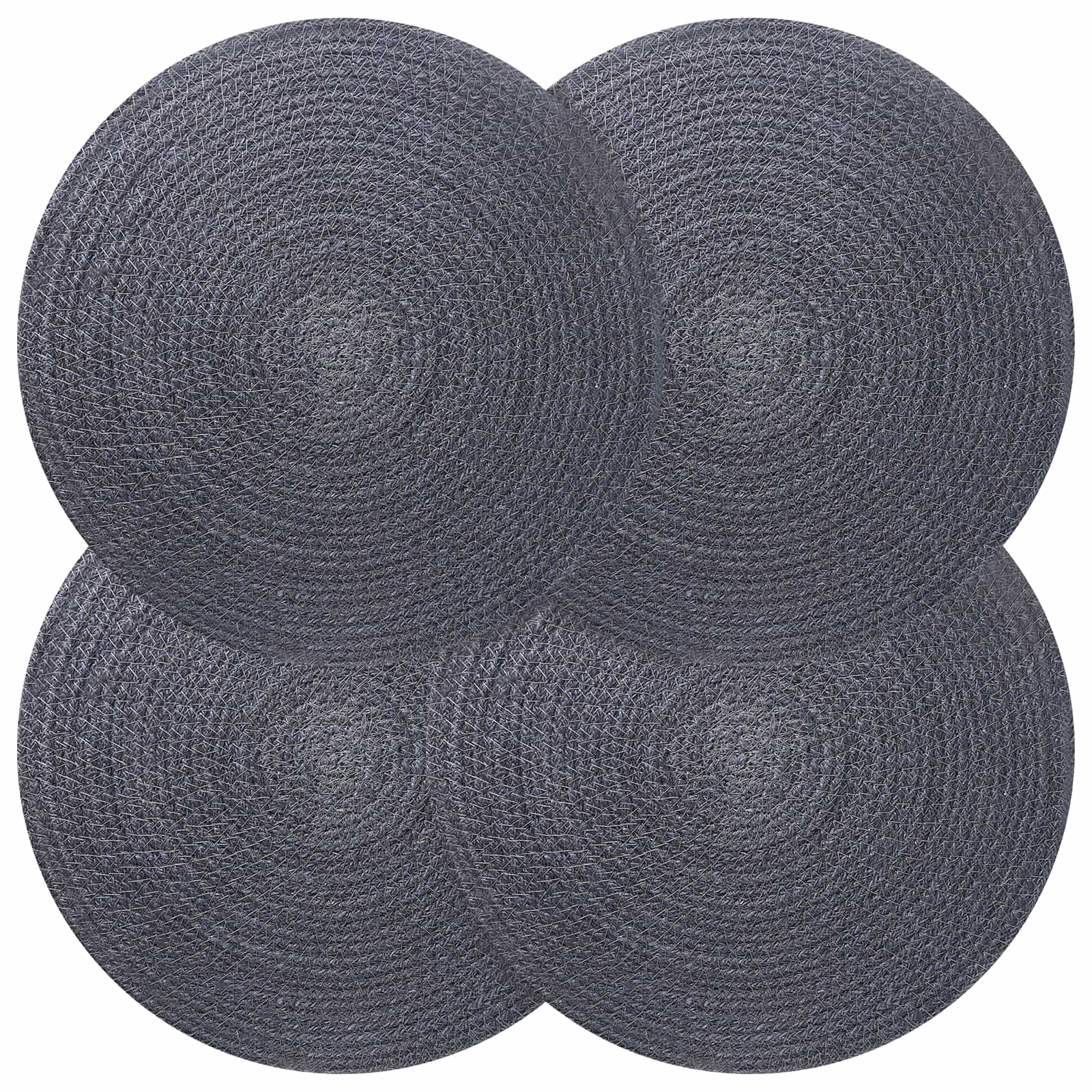 Γιούτα Σουβέρ 4 pcs Σκούρο γκρι Ø 30 cm 100% Γιούτα Τοσσά - Pakobazaar