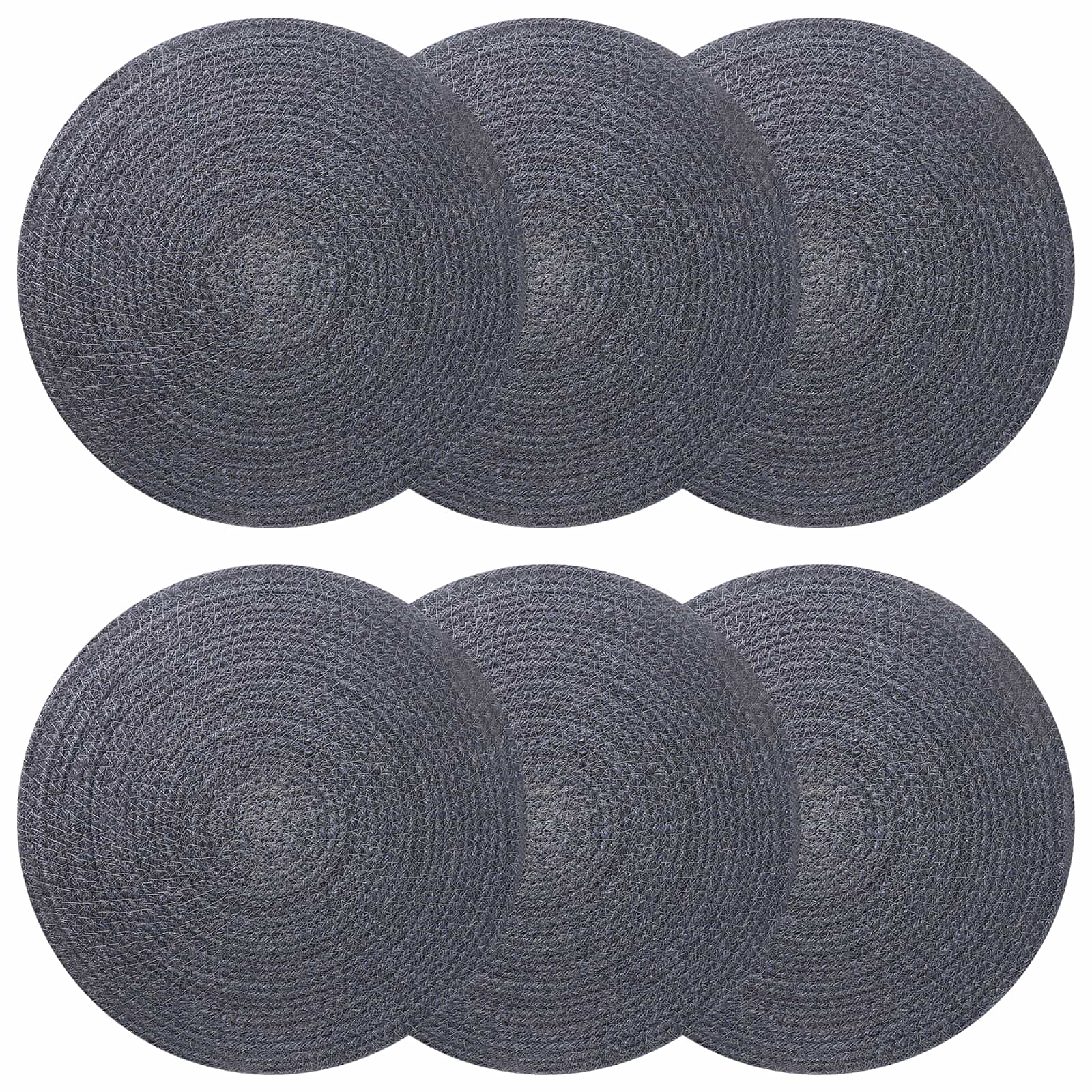 Γιούτα Σουβέρ 6 pcs Σκούρο γκρι Ø 30 cm 100% Γιούτα Τοσσά