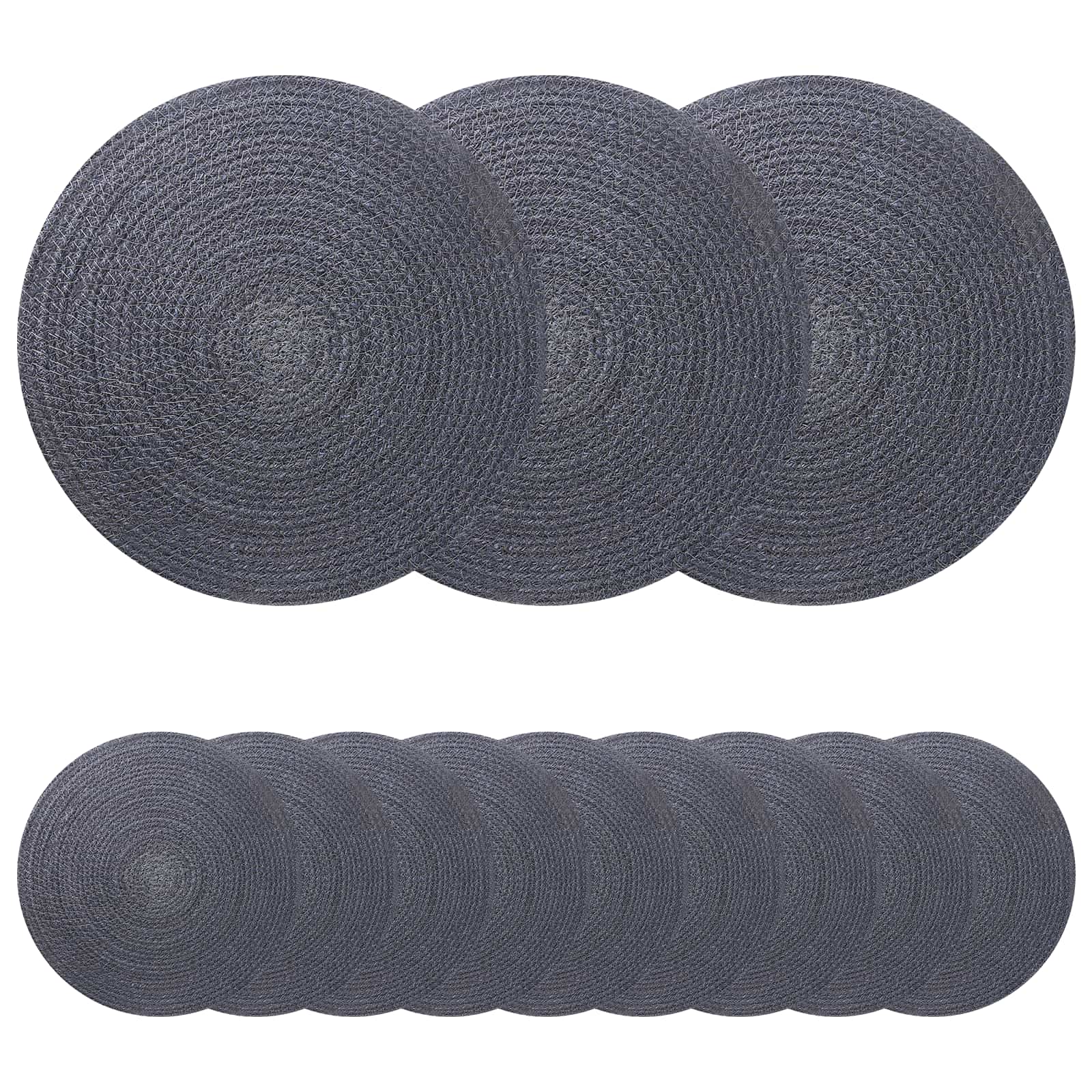 Γιούτα Σουβέρ 12 pcs Σκούρο γκρι Ø 30 cm 100% Γιούτα Τοσσά - Pakobazaar