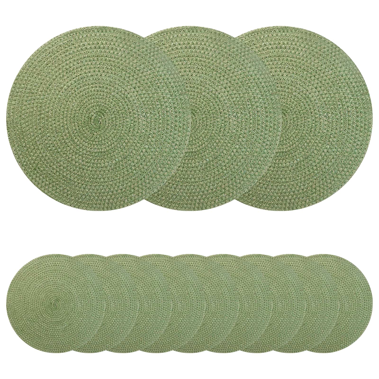Γιούτα Σουβέρ 12 pcs Λαδί Ø 30 cm 100% Γιούτα Τοσσά - Pakobazaar