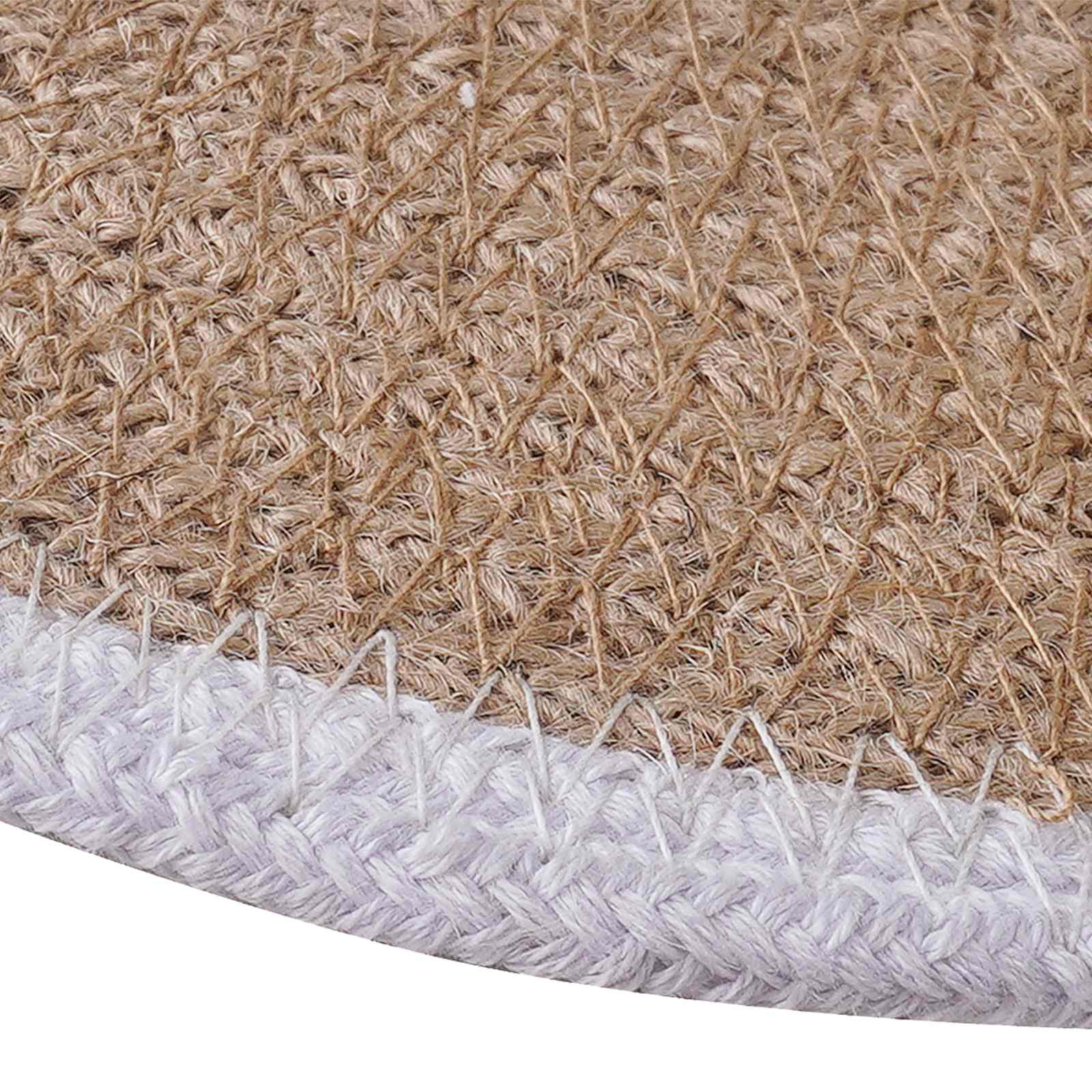 Σουπλά Γιούτας 6 pcs Φυσικό και Λευκό Ø 30 cm 100% Γιούτα Τόσσα