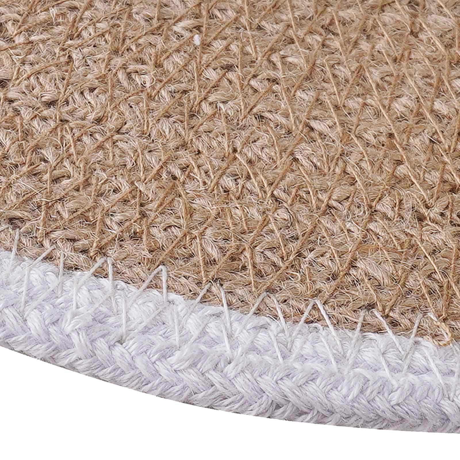 Σουπλά Γιούτας 12 pcs Φυσικό και Λευκό Ø 30 cm